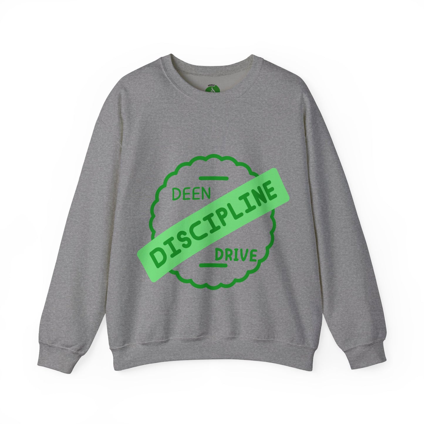 Motivational Crewneck Sweatshirt - Discipline & Drive Muslim Youth Fashion Sweat Shirt