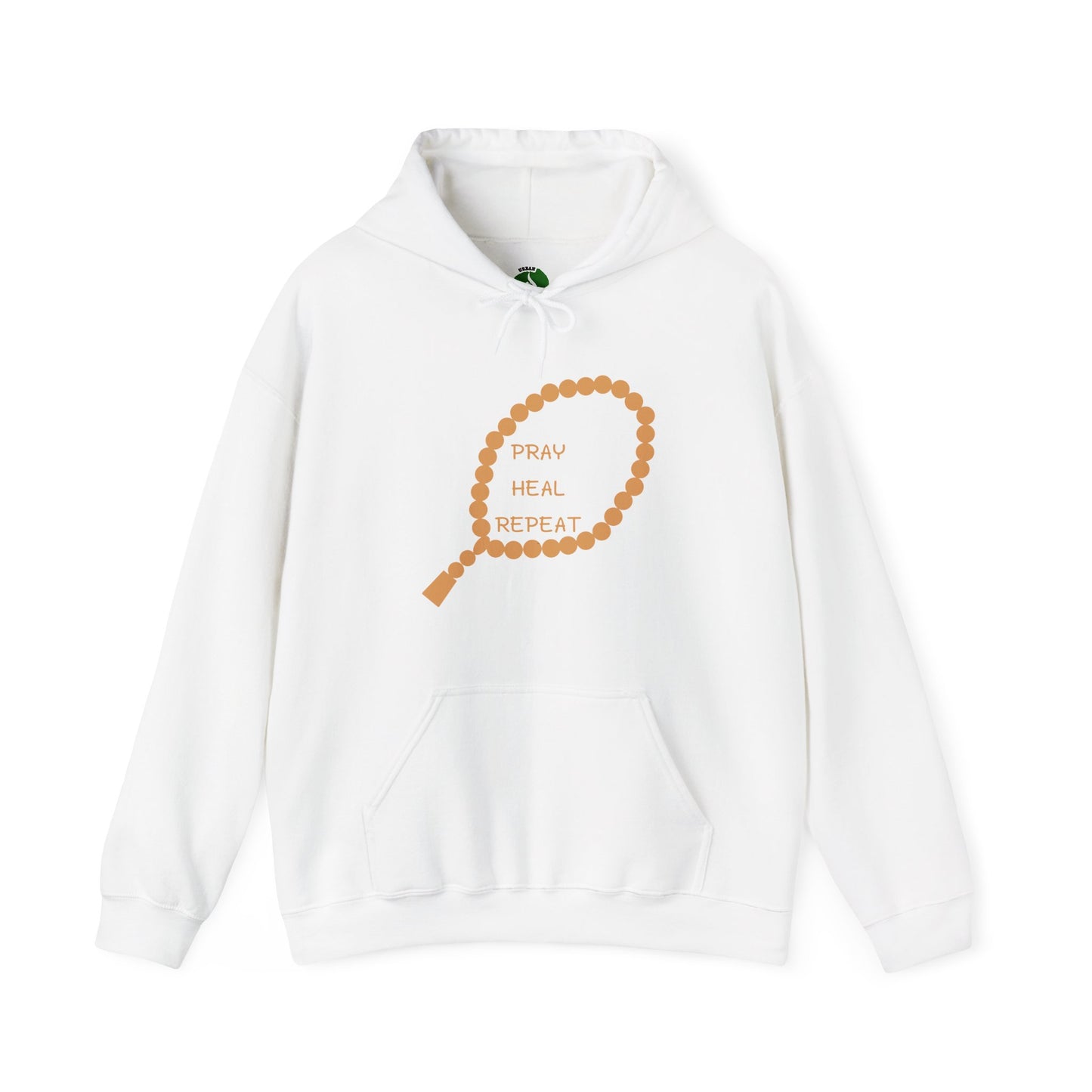 Pray Heal Repeat Hoodie - Unisex Heavy Blend Sweatshirt for Mindfulness and Spiritual Growth Islamic Street Fashion