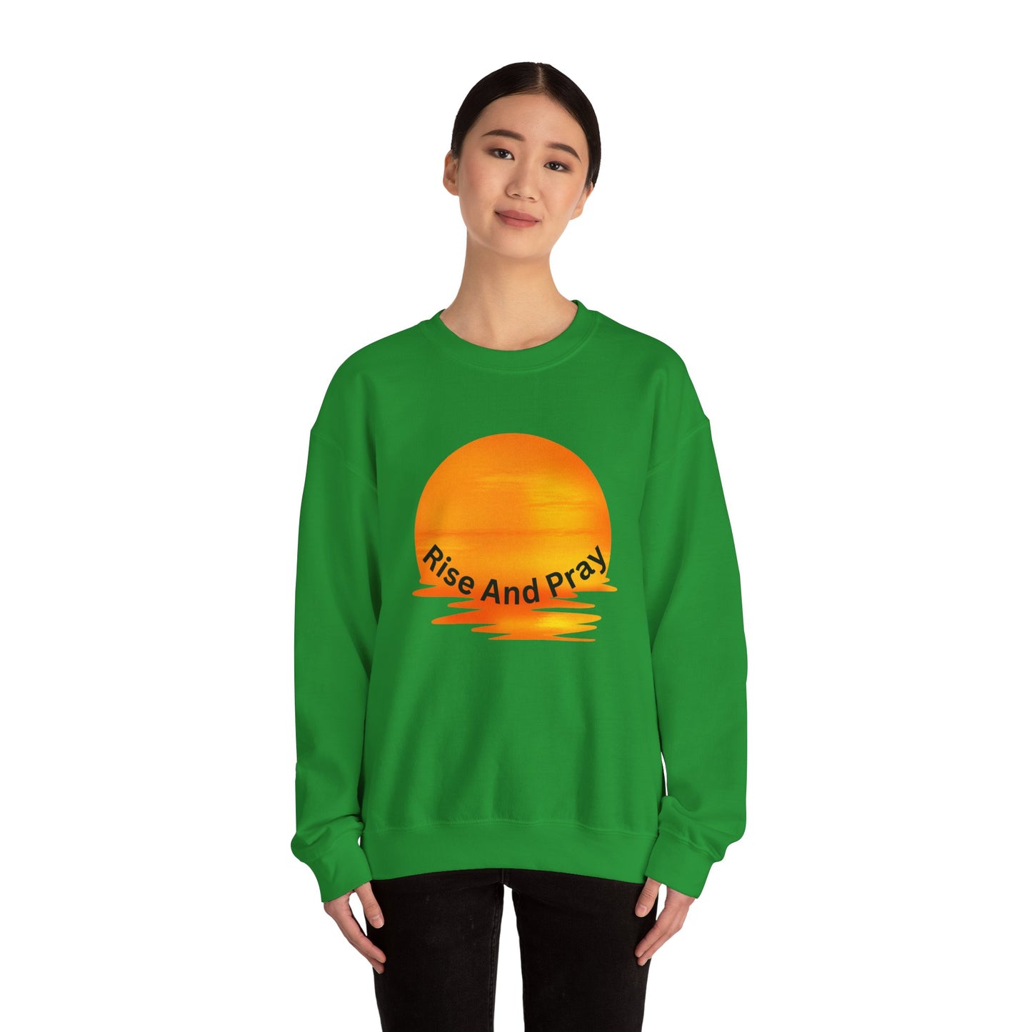 Rise And Pray Unisex Crewneck Sweatshirt - Cozy Spiritual Vibe Muslim Street Wear