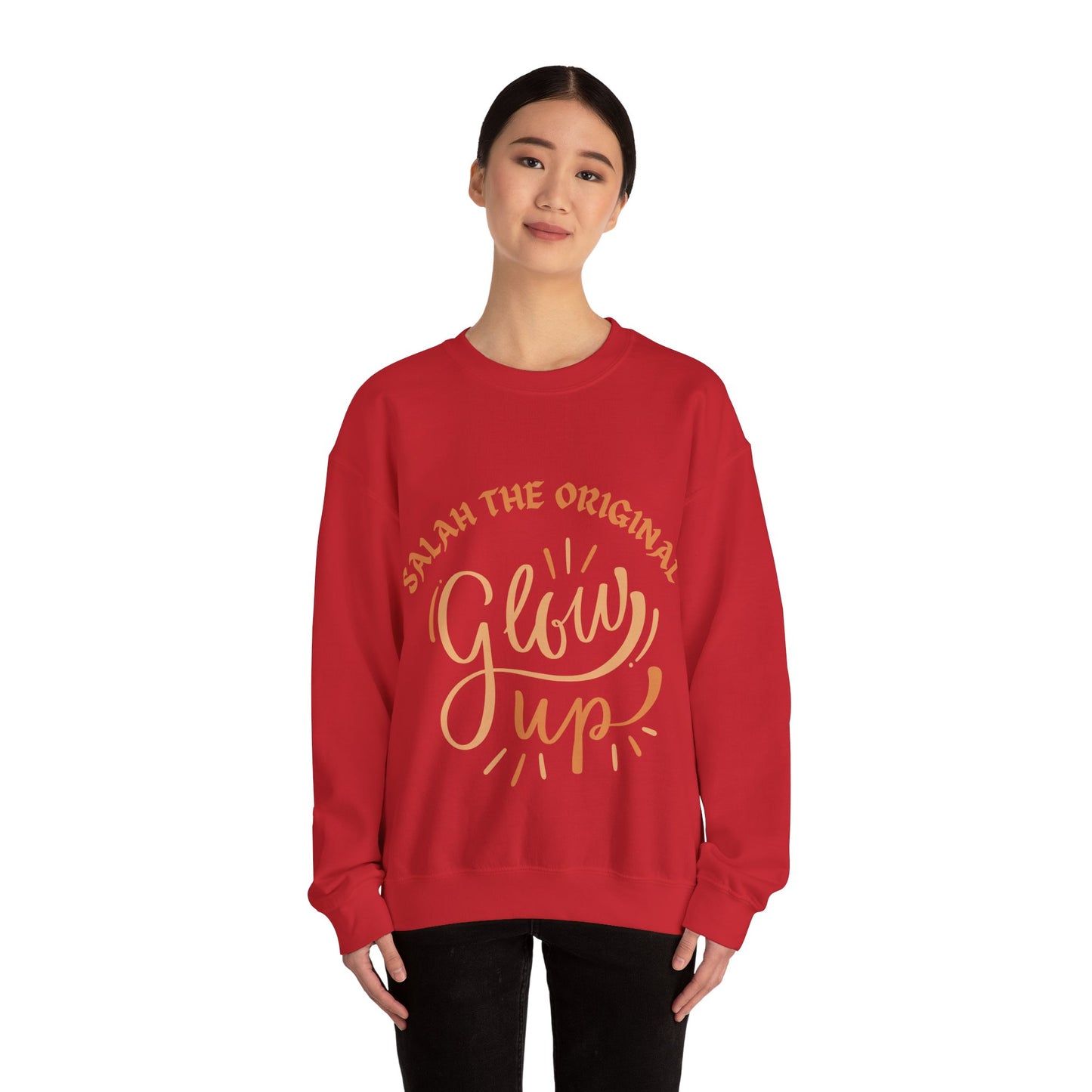 Salah Glow Up Crewneck Sweatshirt - Unisex Heavy Blend™ Muslim Fashion Sweat Shirt
