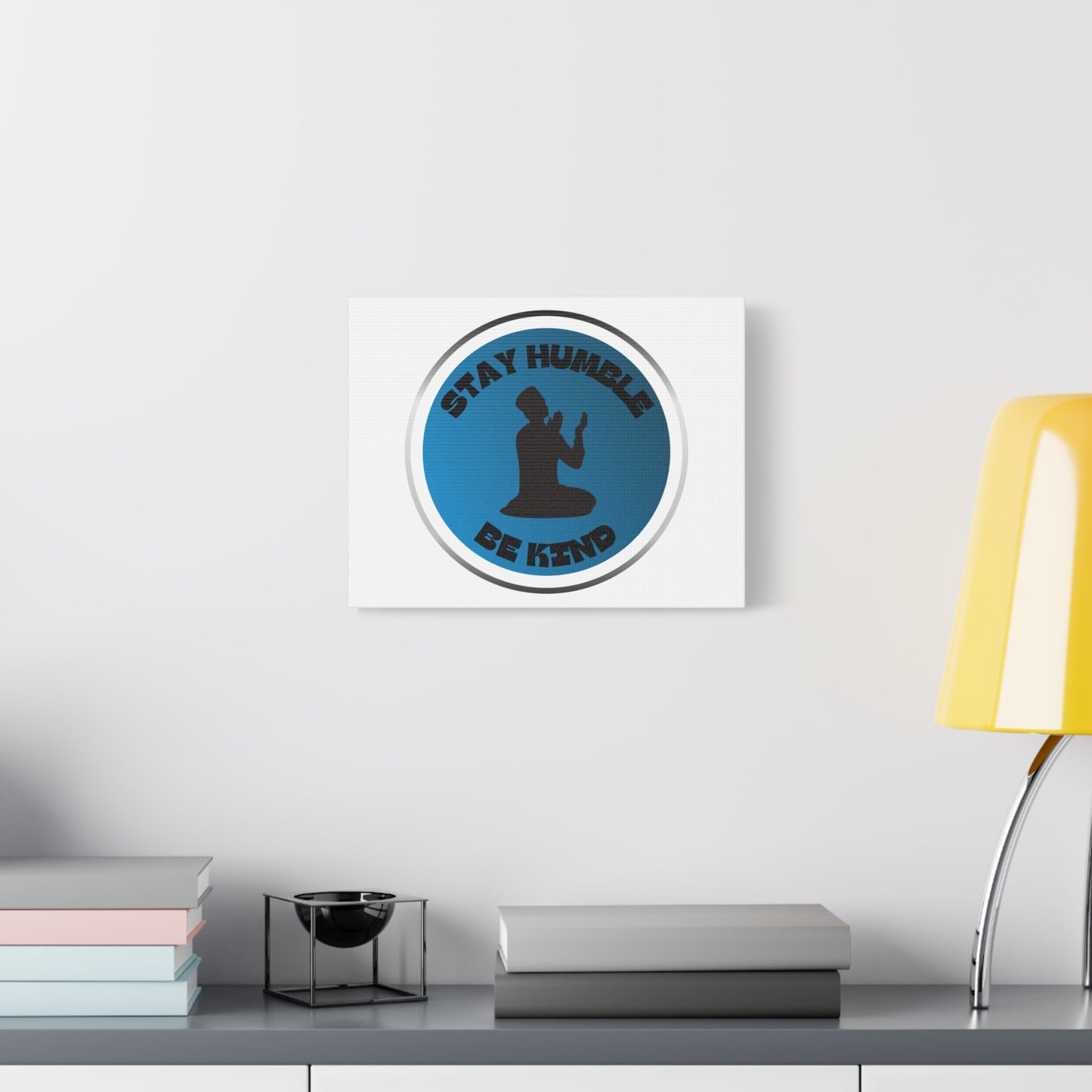 Inspirational Wall Art - "Stay Humble, Be Kind" Motif on Matte Canvas Islamic Art Work