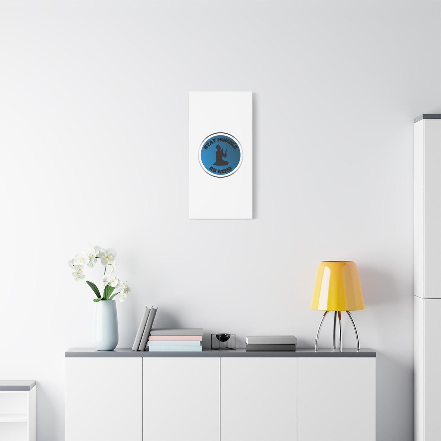 Inspirational Wall Art - "Stay Humble, Be Kind" Motif on Matte Canvas Islamic Art Work