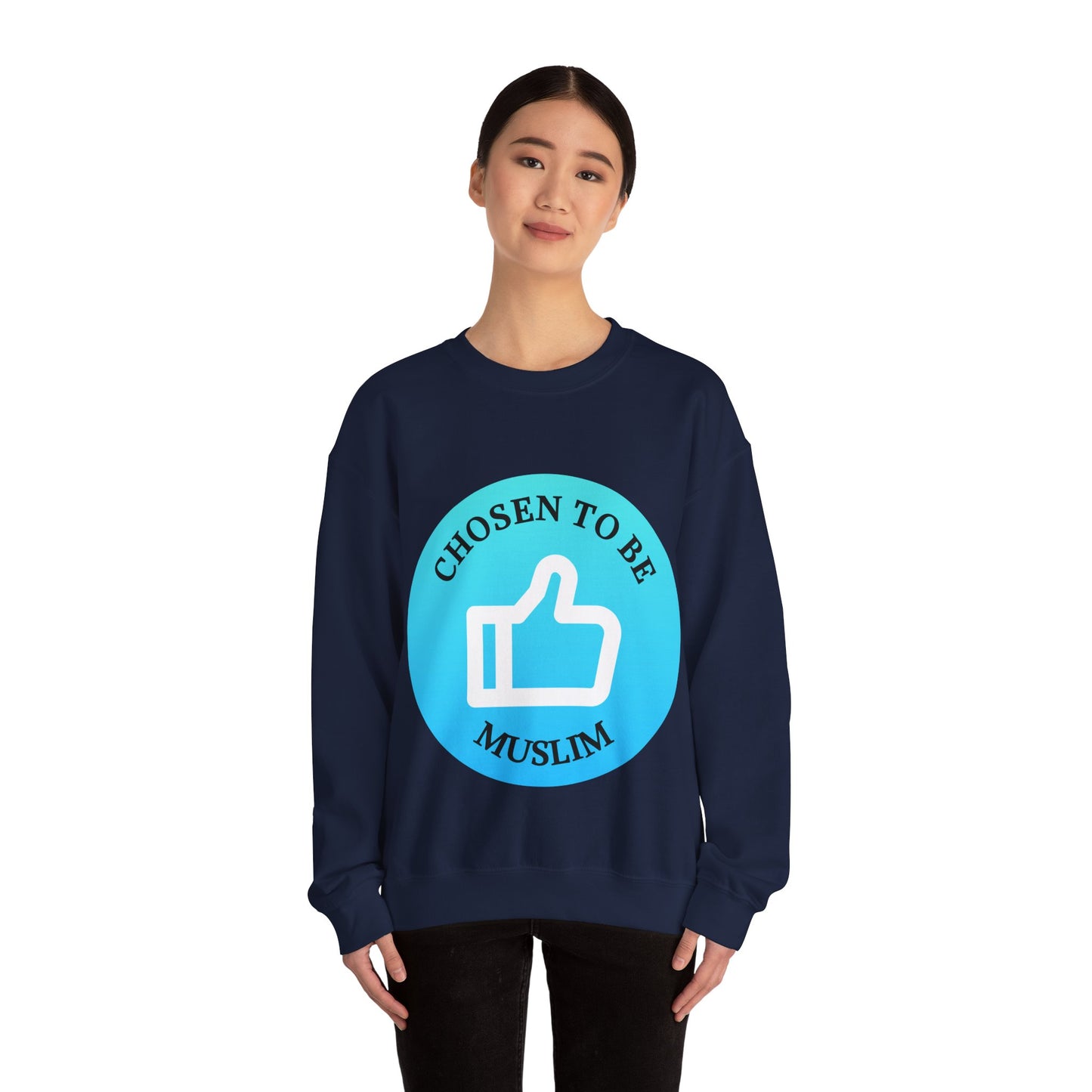 Chosen to Be Muslim Crewneck Sweatshirt - Unisex Heavy Blend Islamic Streetwear Sweat Shirt