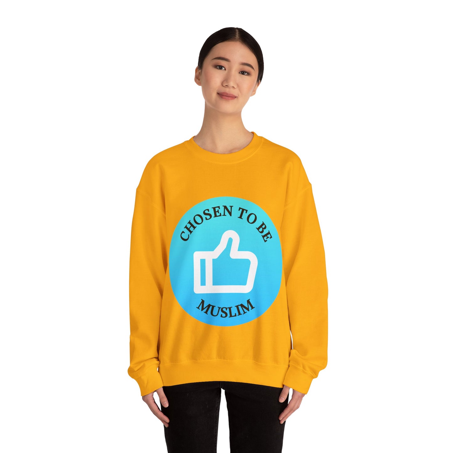 Chosen to Be Muslim Crewneck Sweatshirt - Unisex Heavy Blend Islamic Streetwear Sweat Shirt