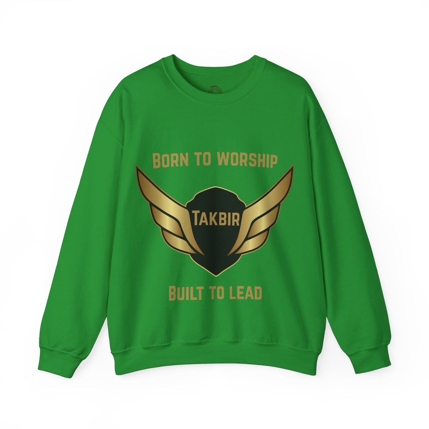 Inspirational Unisex Crewneck Sweatshirt - 'Born to Worship, Built to Lead' Design Muslim Streetwear Fashion Hoodie