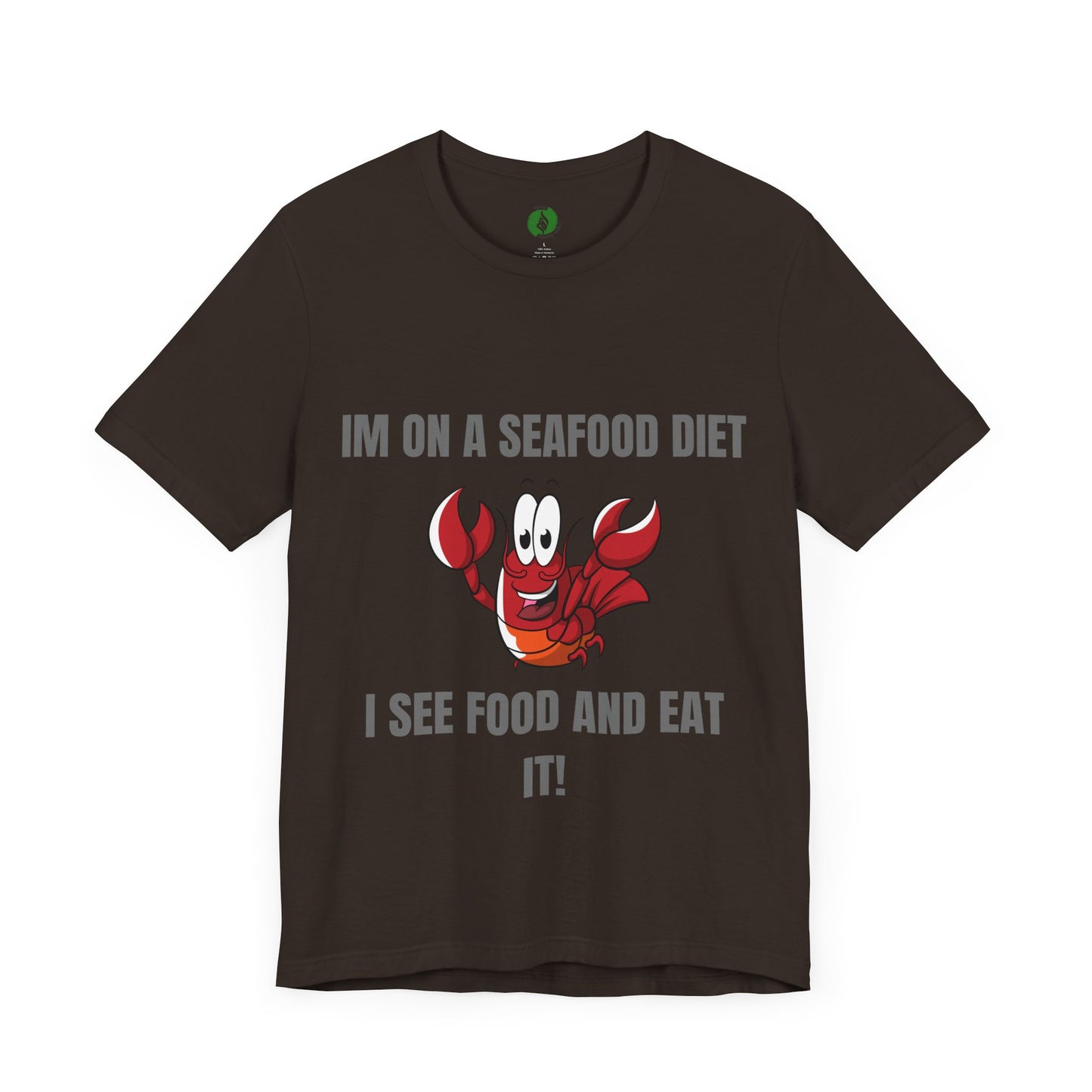 Funny Seafood Diet T-Shirt – Unisex Jersey Tee with Lobster Graphic Humour Joke Clothing