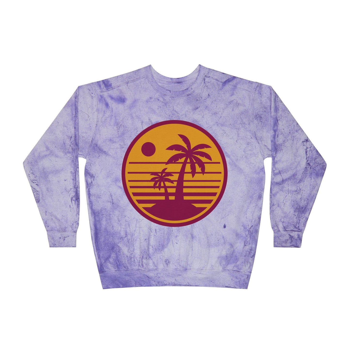Tropical Sunset Color Blast Crewneck Sweatshirt Islamic Clothing