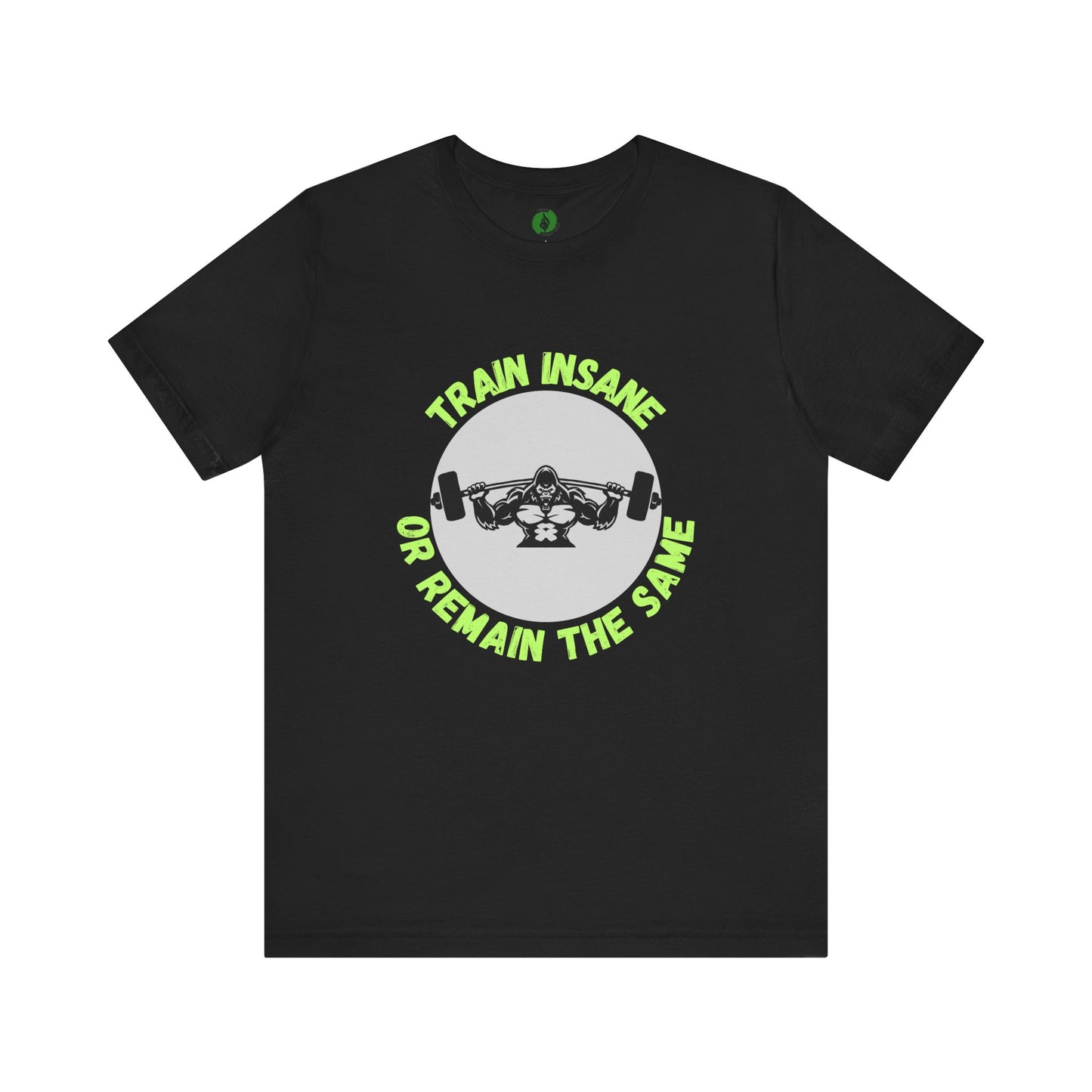 Motivational Fitness Tee - 'Train Insane or Remain the Same' Unisex Jersey Short Sleeve Humour Joke Clothing