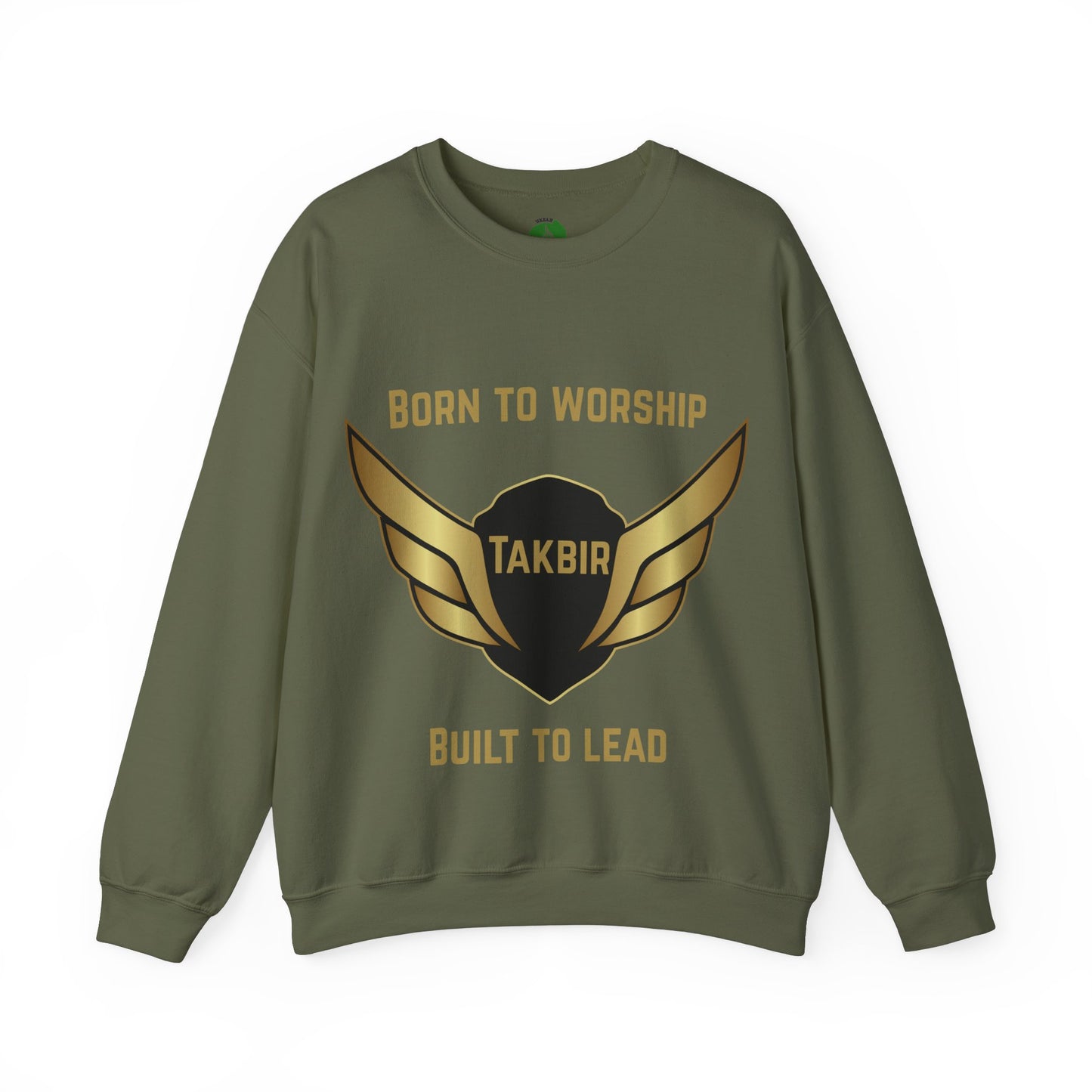 Inspirational Unisex Crewneck Sweatshirt - 'Born to Worship, Built to Lead' Design Muslim Streetwear Fashion Hoodie