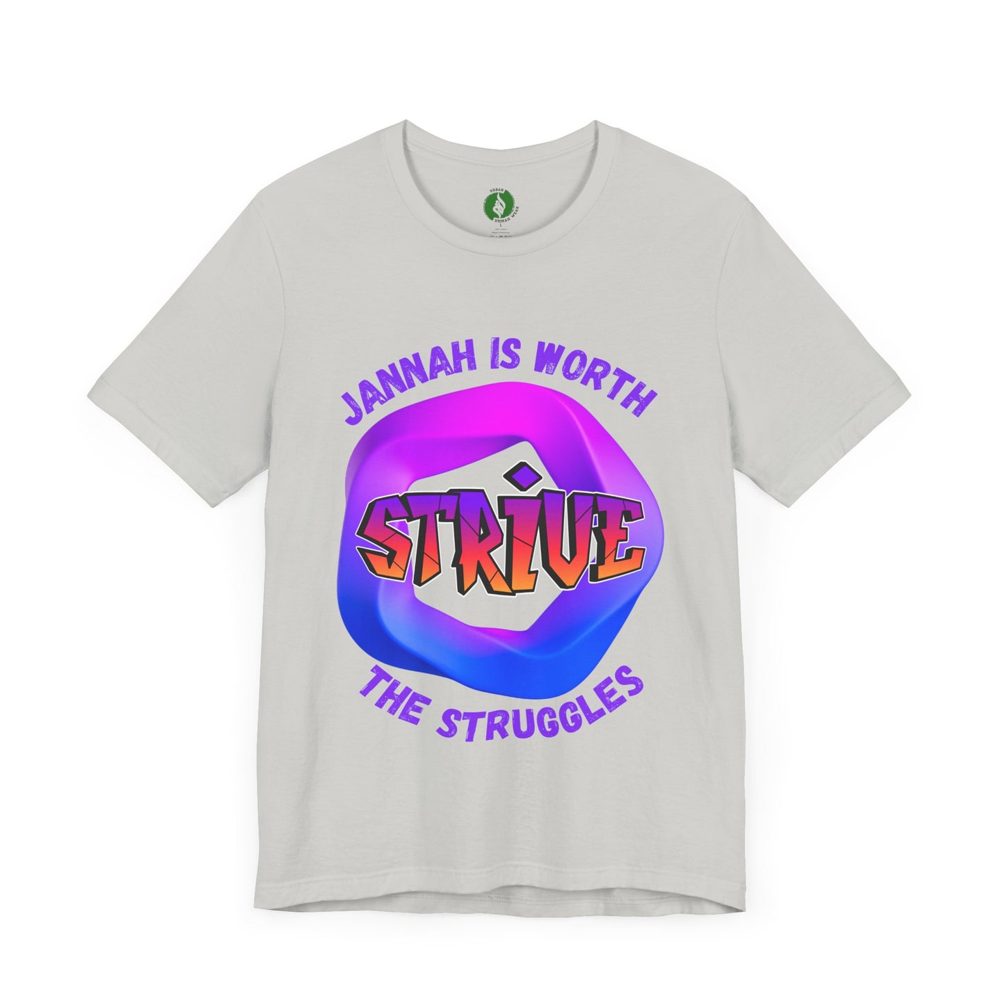 Inspirational Unisex Jersey Tee - 'Jannah is Worth the Struggles' Muslim Fashion Clothing