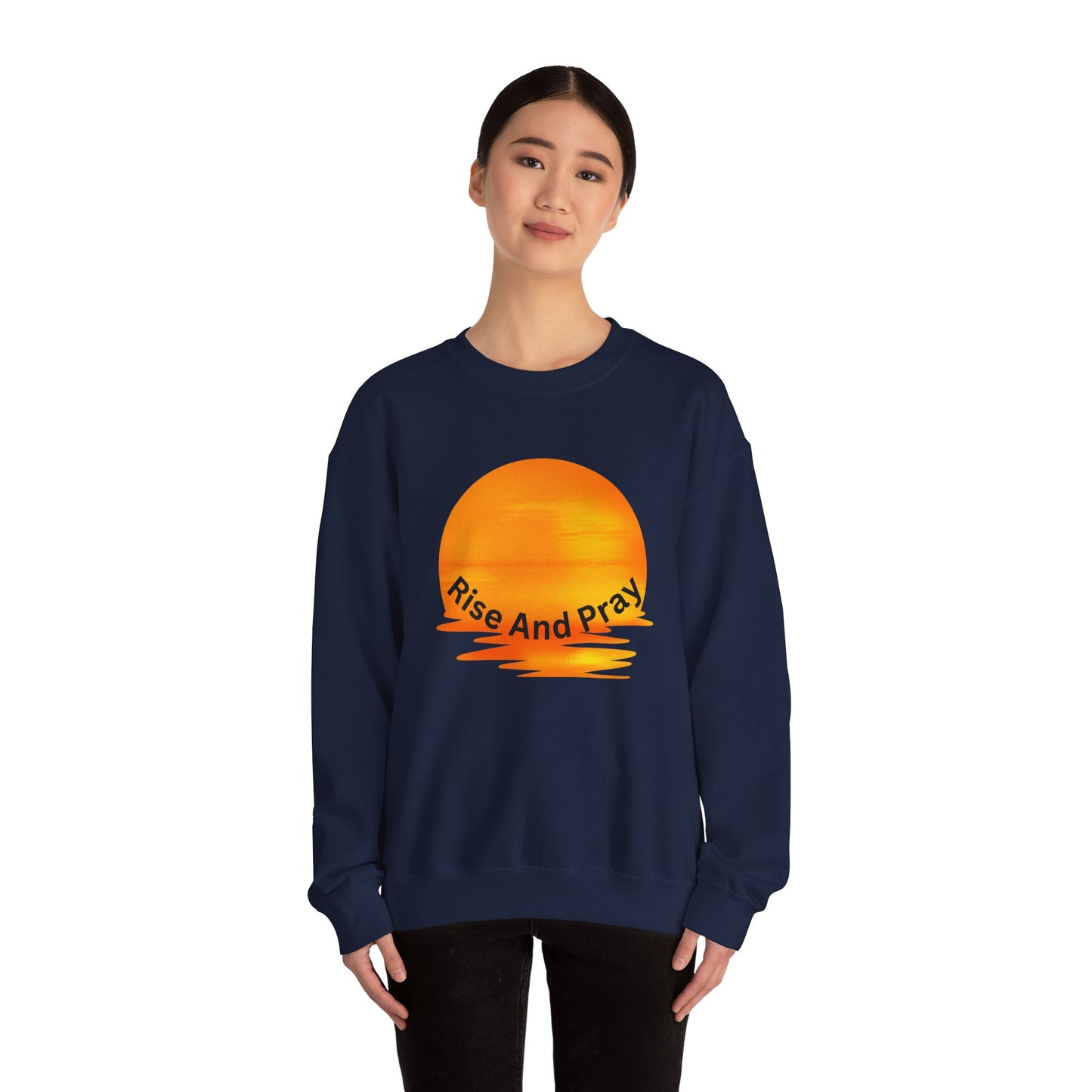 Rise And Pray Unisex Crewneck Sweatshirt - Cozy Spiritual Vibe Muslim Street Wear
