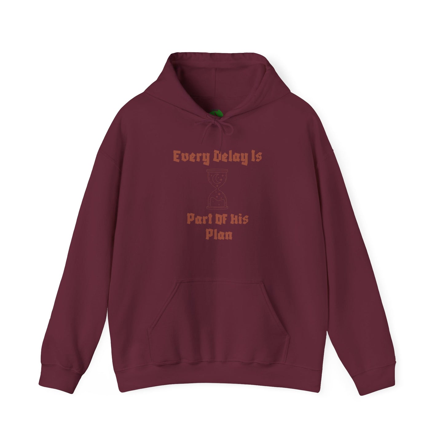 Motivational Unisex Hooded Sweatshirt - "Every Delay Is Part Of His Plan" Muslim Clothing