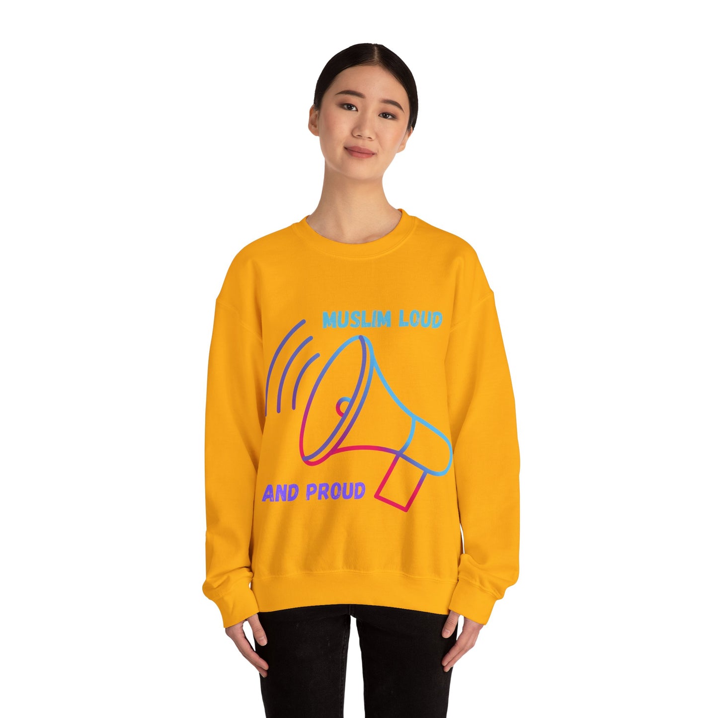 Muslim Loud and Proud Sweatshirt - Unisex Heavy Blend™ Crewneck Islamic Streetwear Fashion