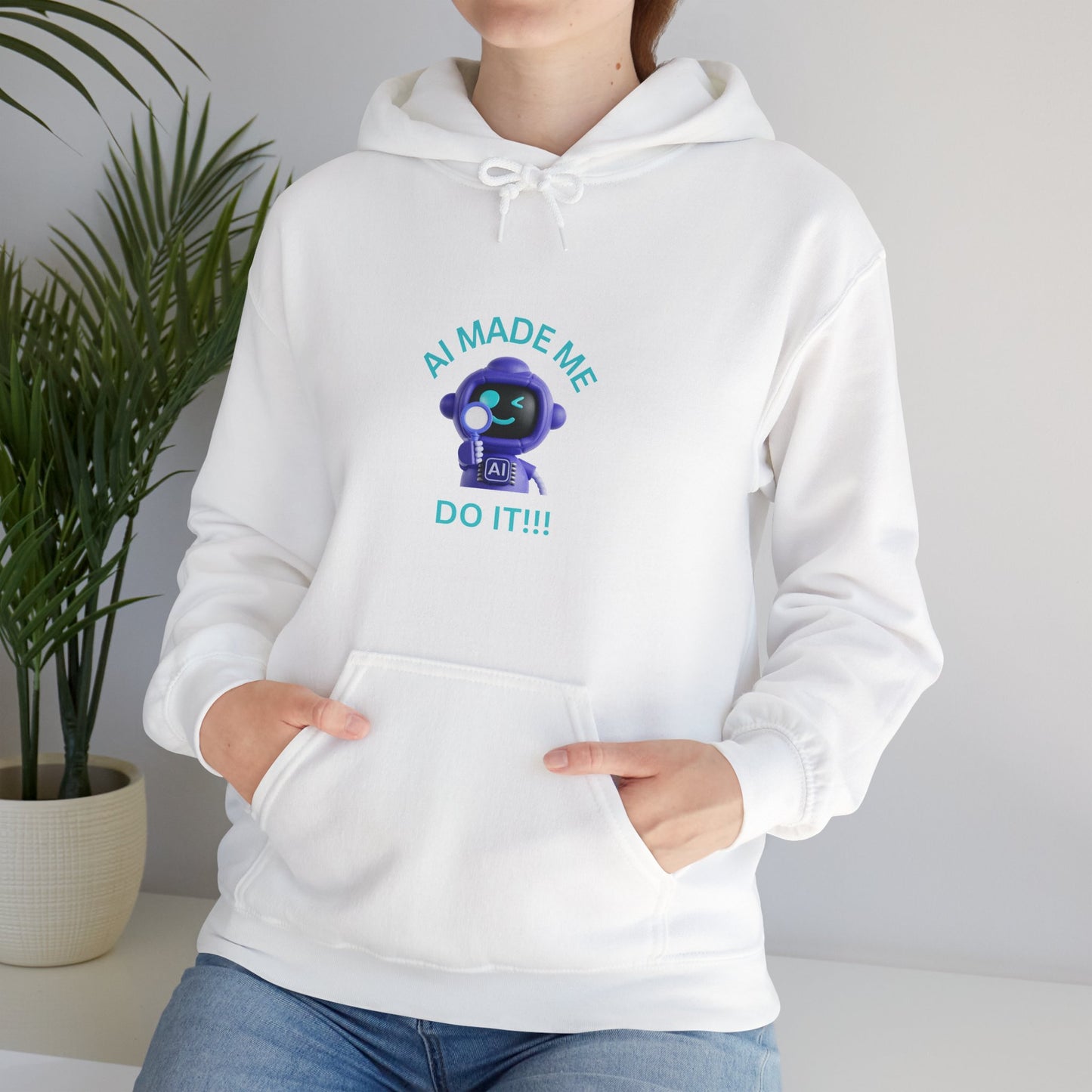 AI Made Me Do It Unisex Heavy Blend Hoodie Humour Clothing Fashion Hoodie
