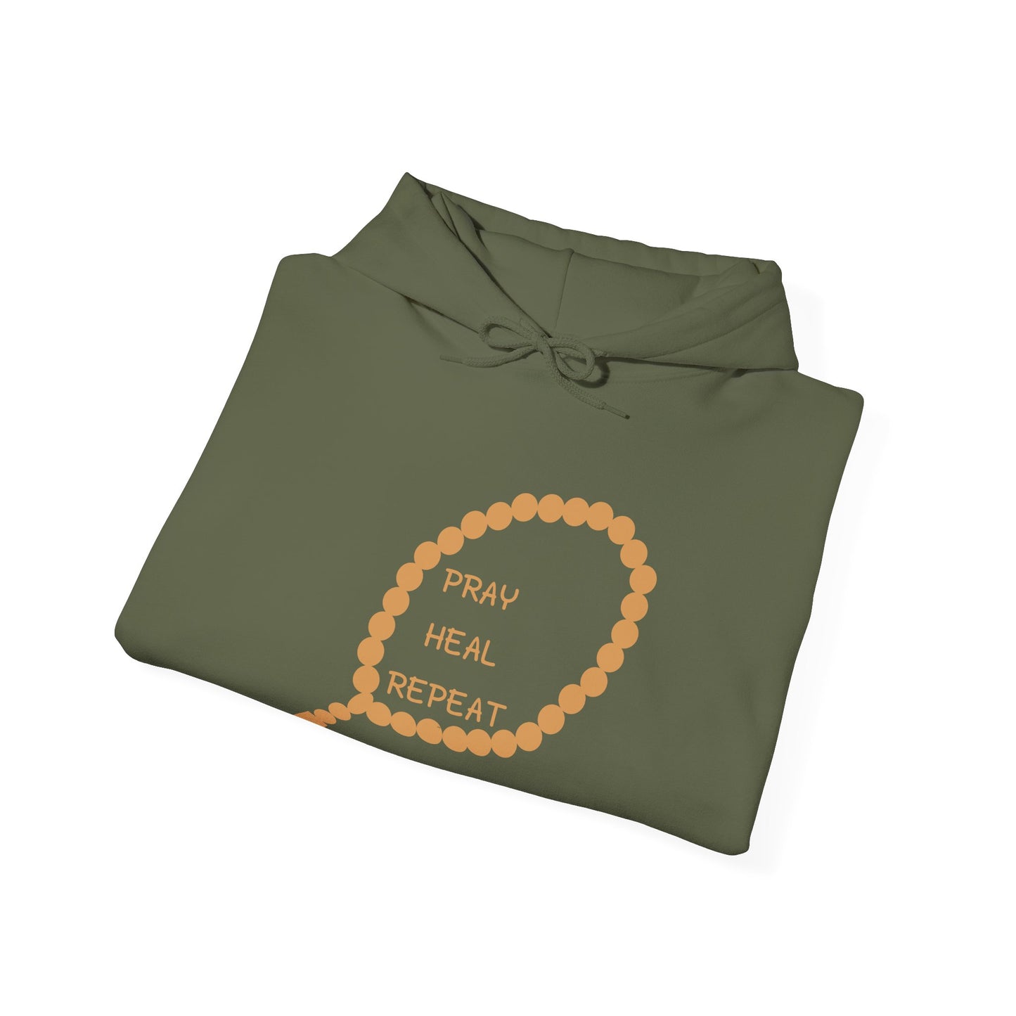 Pray Heal Repeat Hoodie - Unisex Heavy Blend Sweatshirt for Mindfulness and Spiritual Growth Islamic Street Fashion