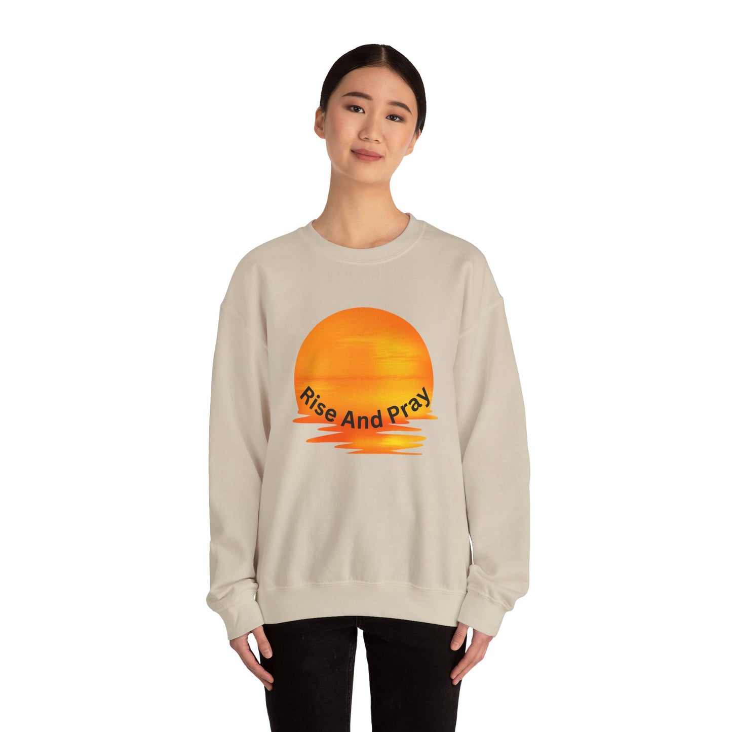 Rise And Pray Unisex Crewneck Sweatshirt - Cozy Spiritual Vibe Muslim Street Wear