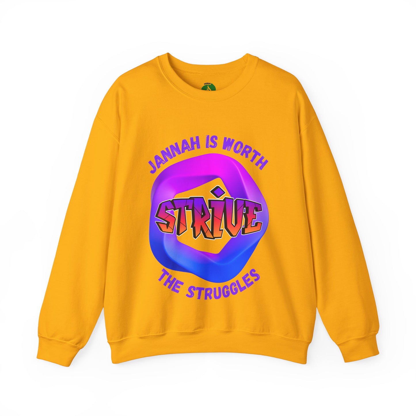 Inspiring Unisex Crewneck Sweatshirt - 'Jannah Is Worth the Struggles' Muslim Streetwear Sweat Shirt