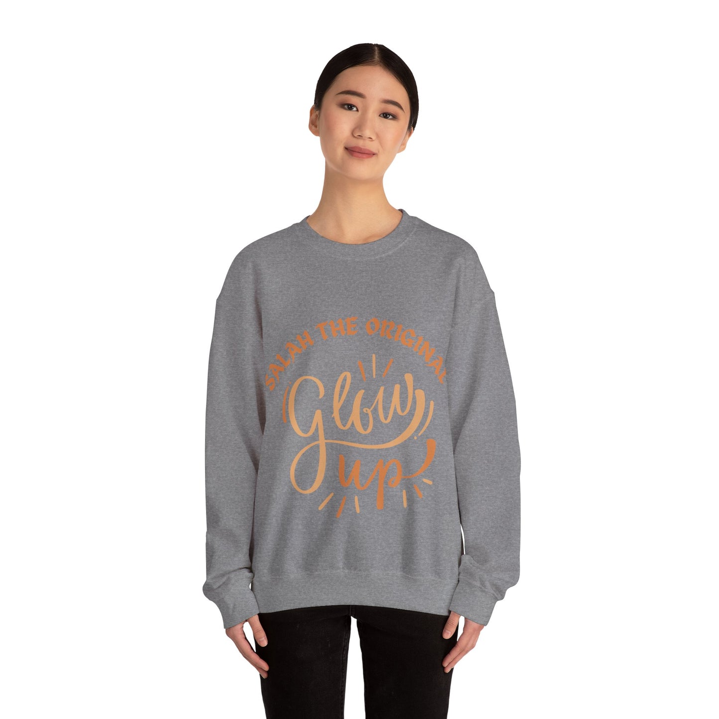 Salah Glow Up Crewneck Sweatshirt - Unisex Heavy Blend™ Muslim Fashion Sweat Shirt