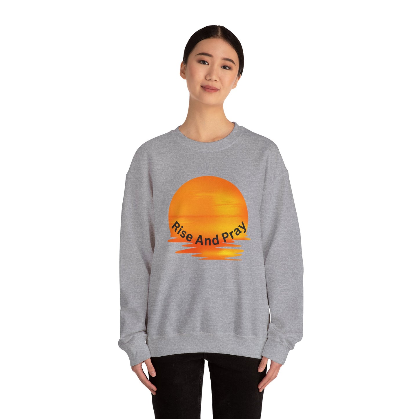 Rise And Pray Unisex Crewneck Sweatshirt - Cozy Spiritual Vibe Muslim Street Wear