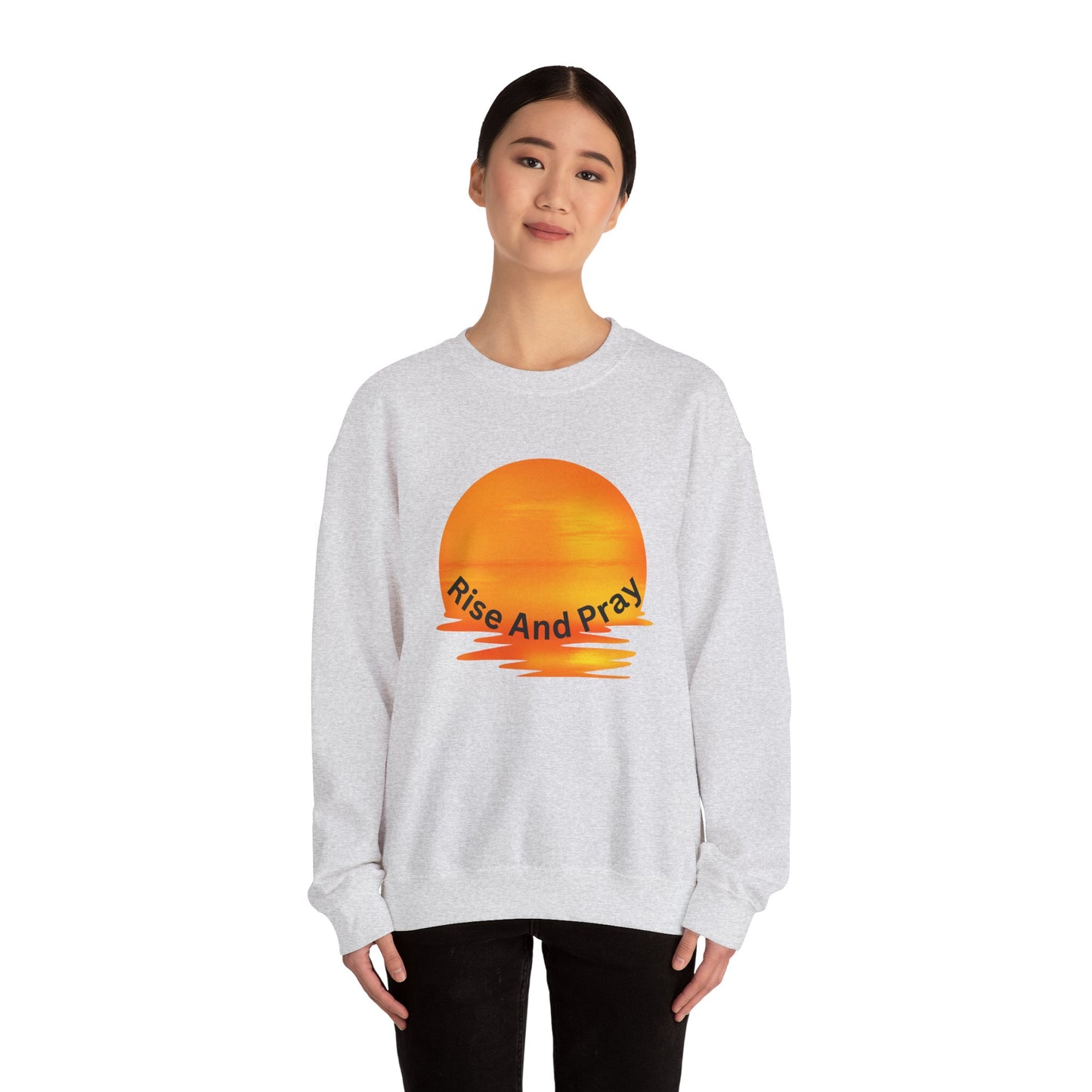 Rise And Pray Unisex Crewneck Sweatshirt - Cozy Spiritual Vibe Muslim Street Wear