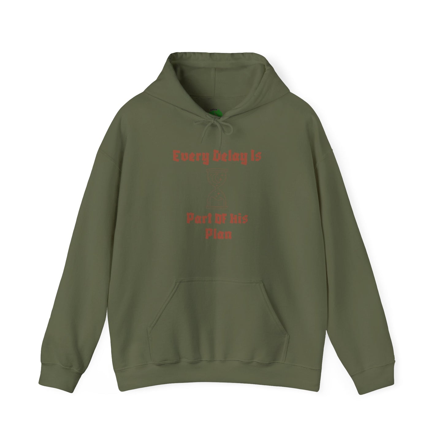 Motivational Unisex Hooded Sweatshirt - "Every Delay Is Part Of His Plan" Muslim Clothing