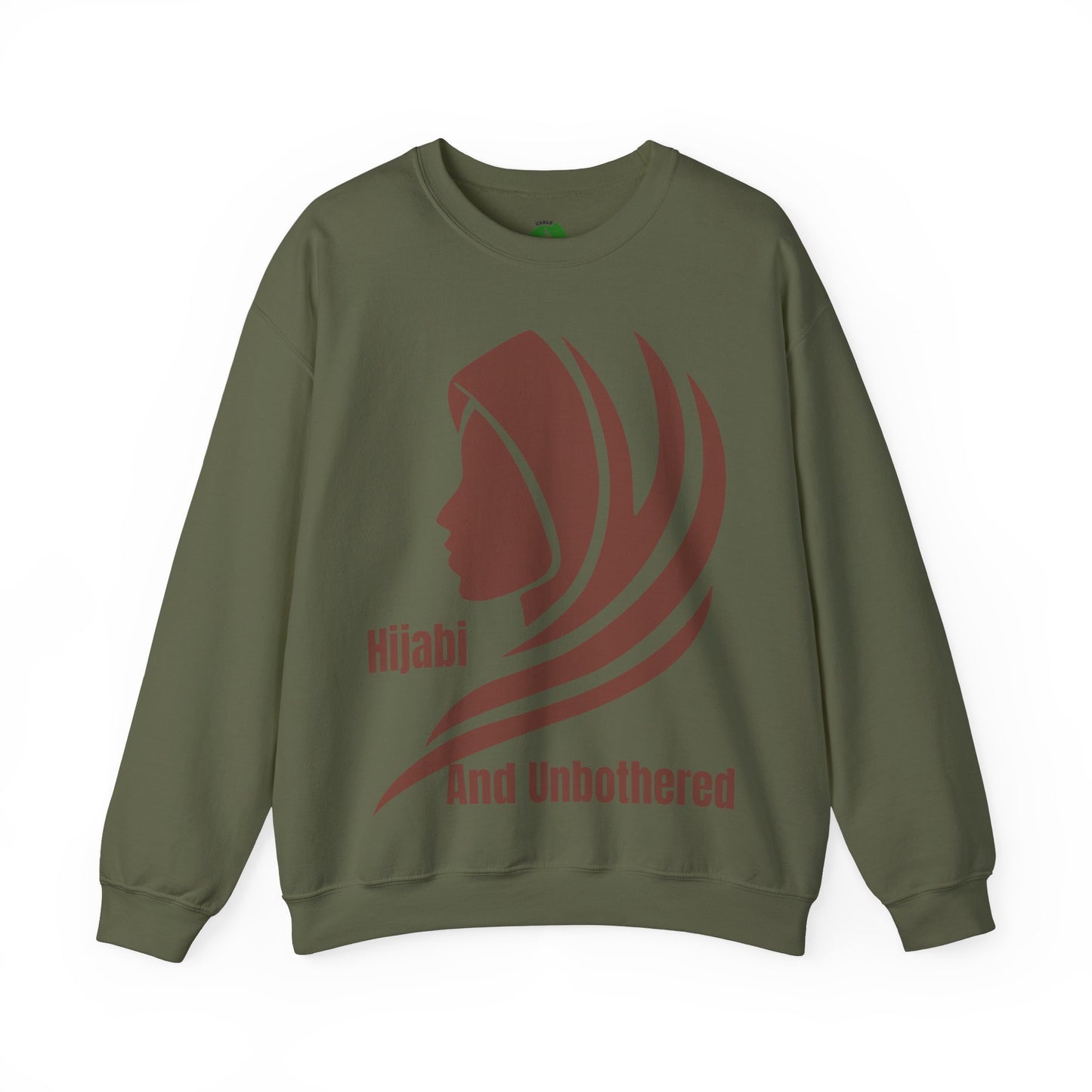 Hijabi and Unbothered Crewneck Sweatshirt - Stylish Unisex Heavy Blend for Everyday Comfort Hijab Fashion Sweat Shirt