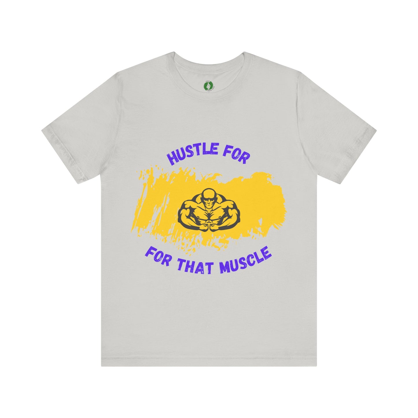 Motivational Fitness Tee - 'Hustle for That Muscle' Unisex Jersey Short Sleeve Gym Clothing T Shirt