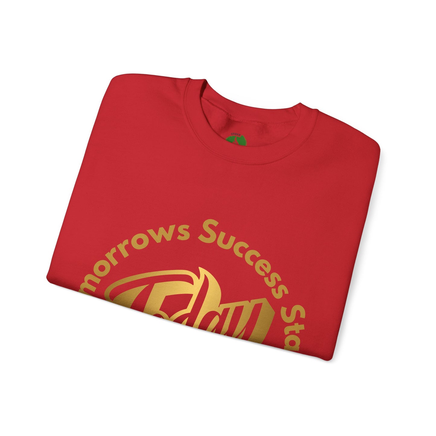 Inspirational Crewneck Sweatshirt - 'Tomorrow's Success Starts Today' Gym Motivation Sweat Shirt