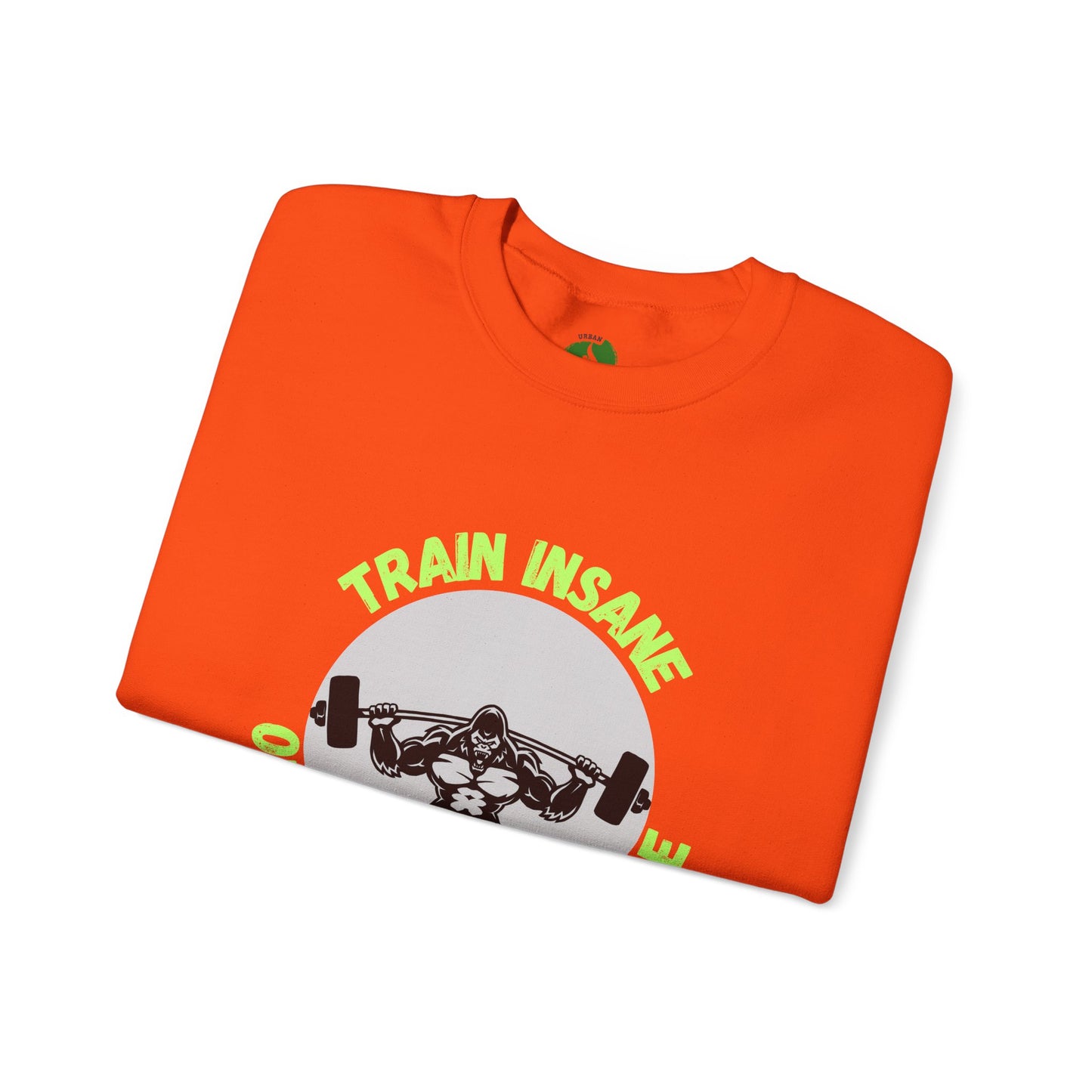 Train Insane Gym Sweatshirt - Unisex Heavy Blend Crewneck Humour Joke Clothing
