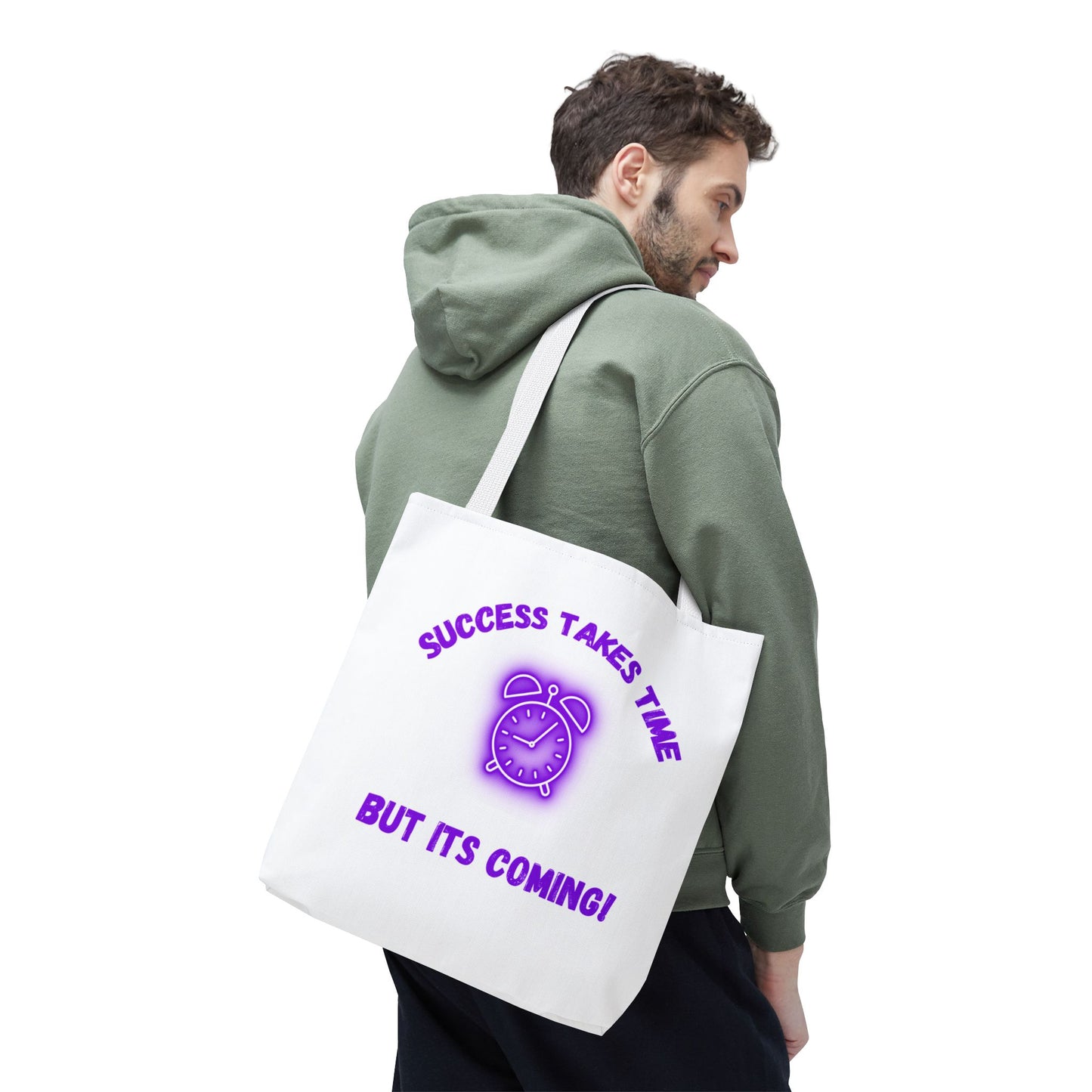 Motivational Accessories Tote Bag - ‘Success Takes Time, But It’s Coming!’