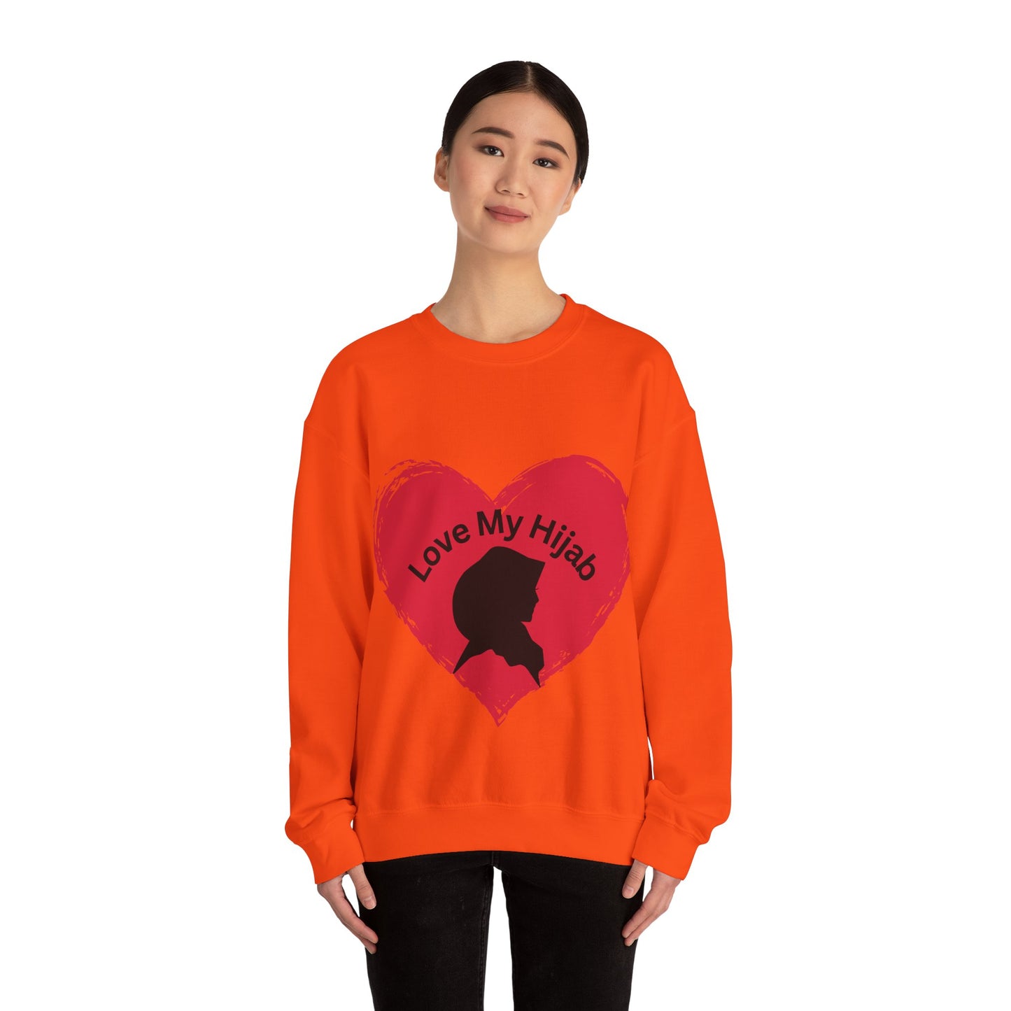 Love My Hijab Heavy Blend Sweatshirt - Unisex Crewneck for Comfort and Style Muslim Women Clothing