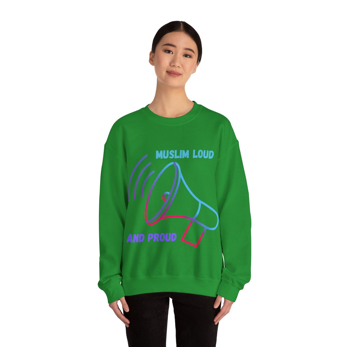 Muslim Loud and Proud Sweatshirt - Unisex Heavy Blend™ Crewneck Islamic Streetwear Fashion