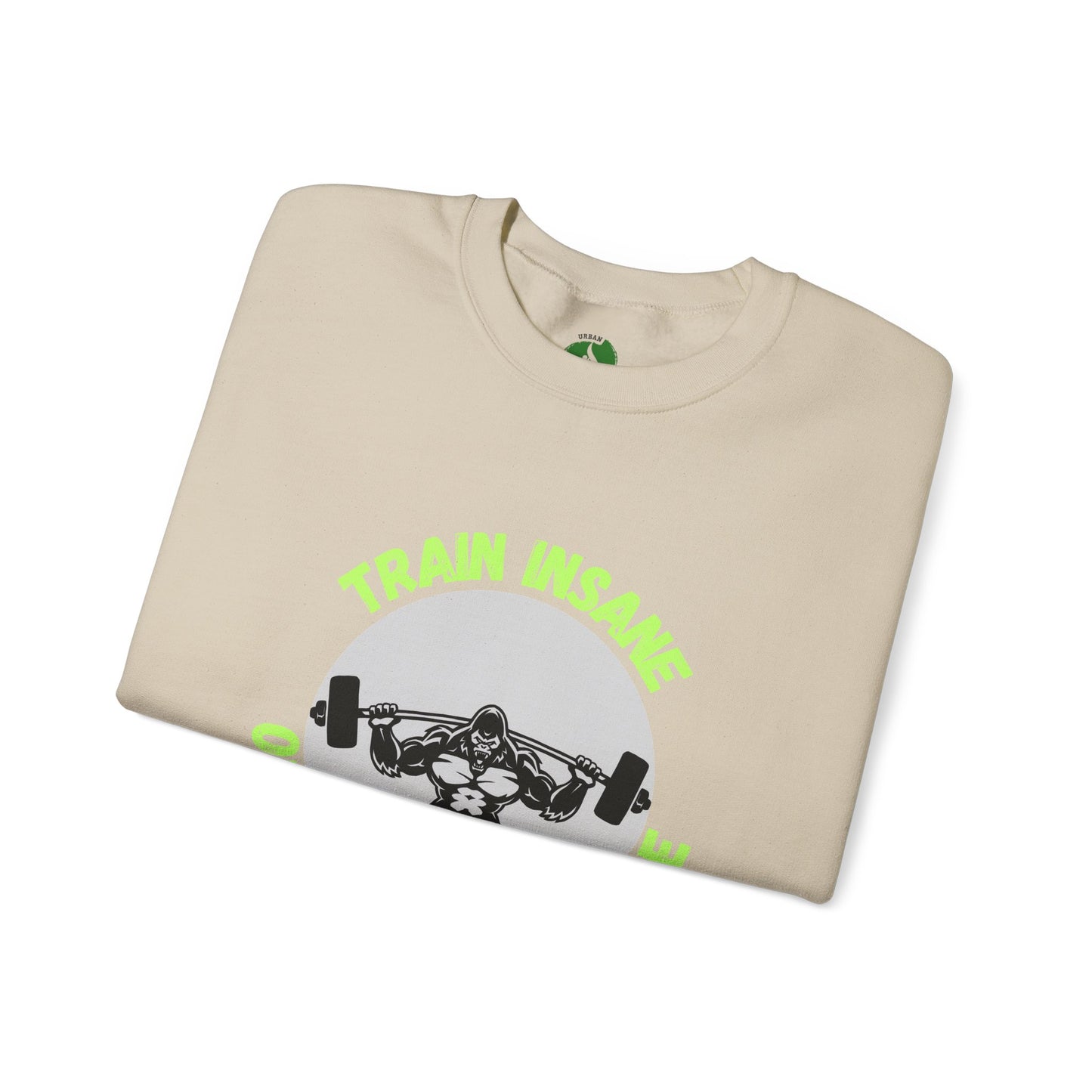 Train Insane Gym Sweatshirt - Unisex Heavy Blend Crewneck Humour Joke Clothing