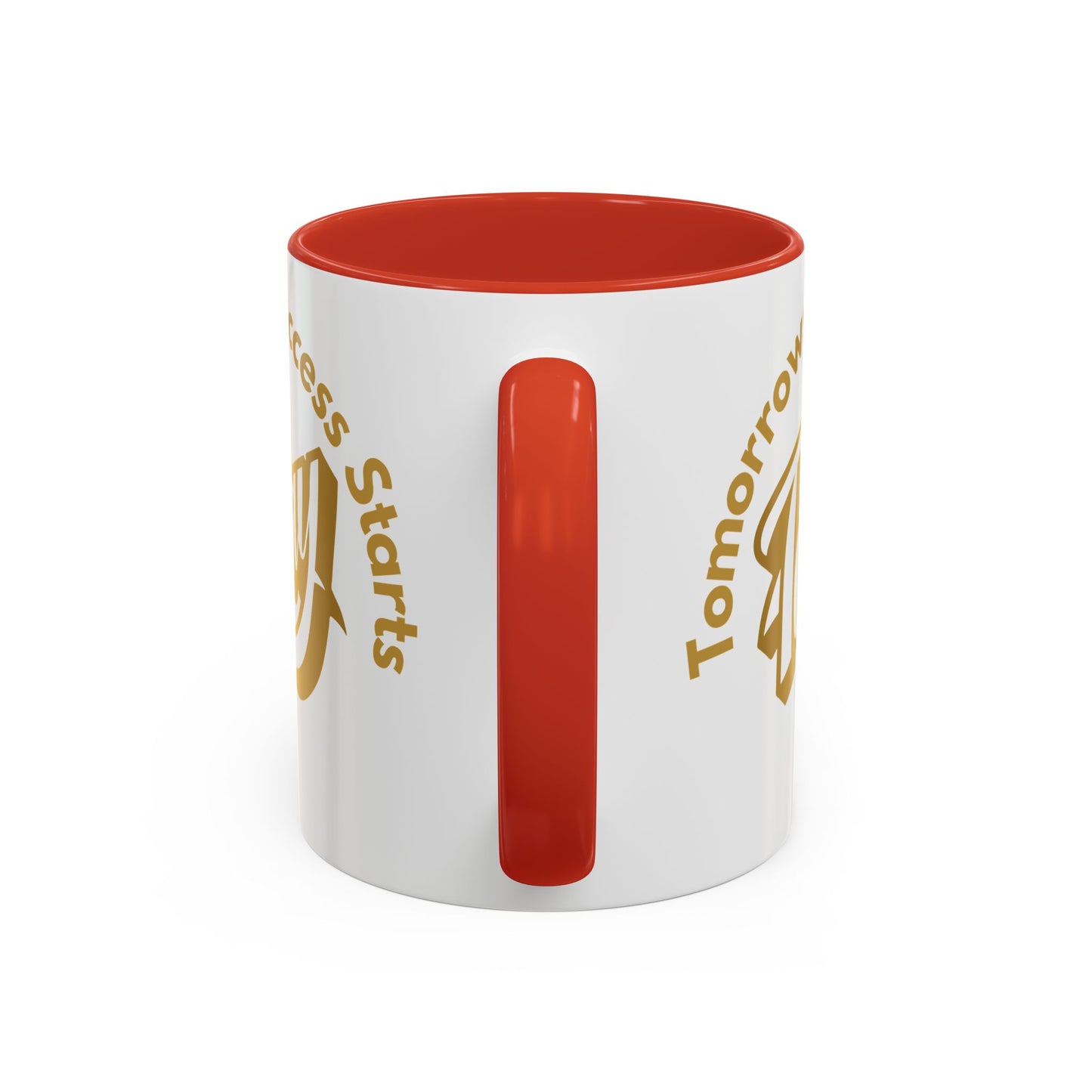 Inspirational Accent Coffee Mug - "Tomorrow's Success Starts Today" - Motivational Gift for Coffee Lovers Gym Motivation Mug
