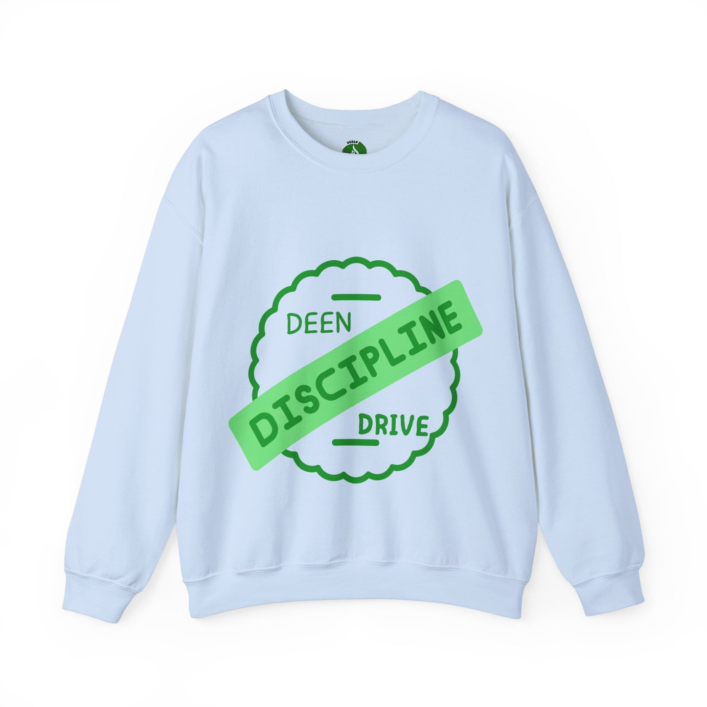 Motivational Crewneck Sweatshirt - Discipline & Drive Muslim Youth Fashion Sweat Shirt