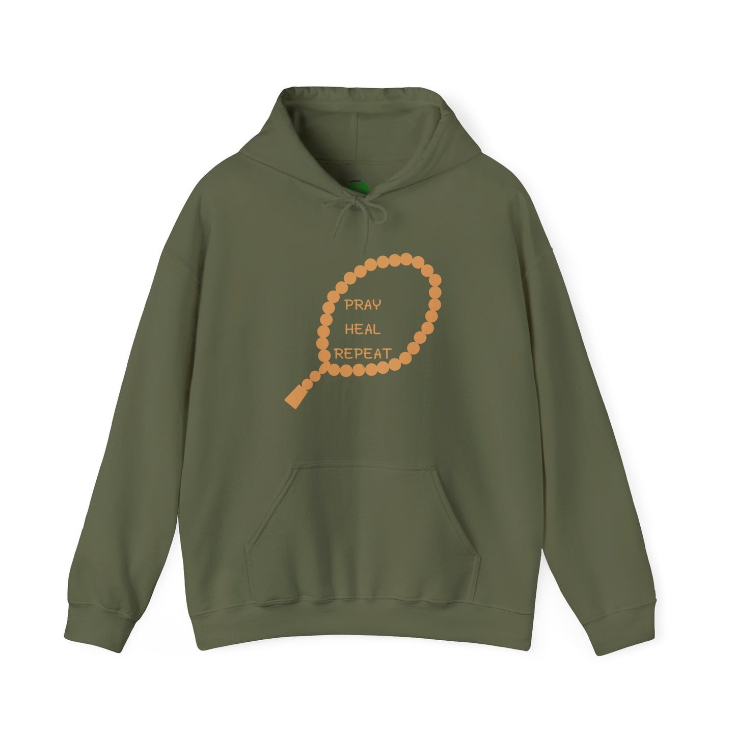 Pray Heal Repeat Hoodie - Unisex Heavy Blend Sweatshirt for Mindfulness and Spiritual Growth Islamic Street Fashion