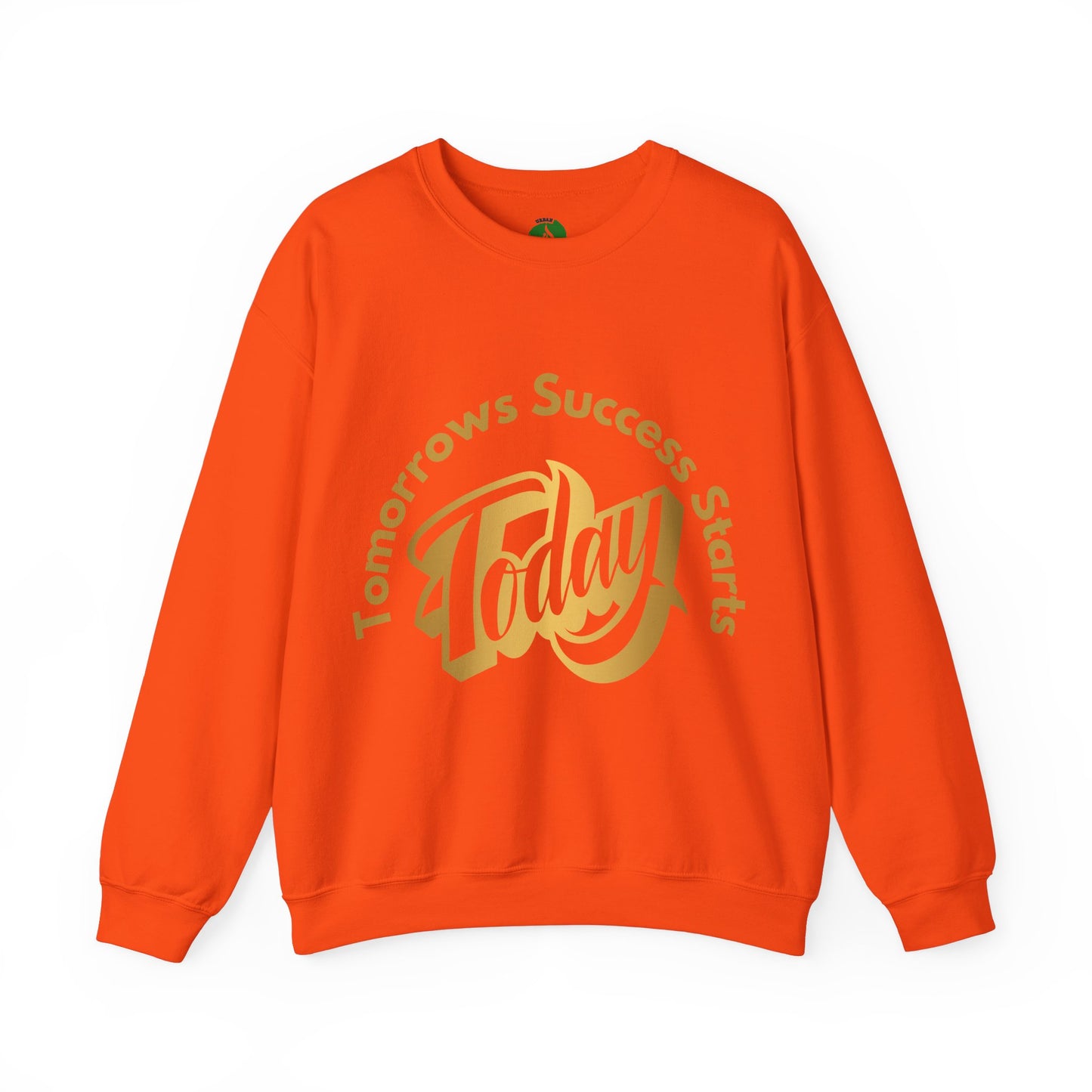 Inspirational Crewneck Sweatshirt - 'Tomorrow's Success Starts Today' Gym Motivation Sweat Shirt