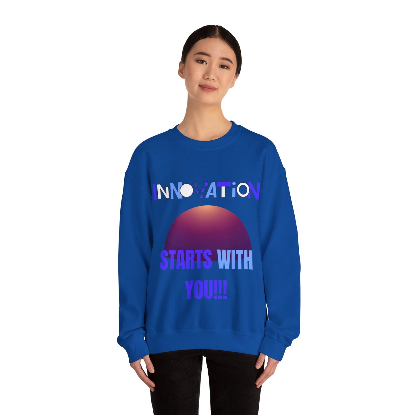 Innovation Starts With You Unisex Crewneck Sweatshirt Gym Clothing Sweat Shirt