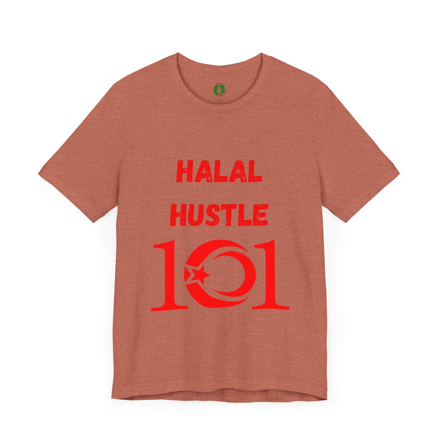 Halal Hustle 101 Unisex Tee - Motivational Short Sleeve Shirt Muslim Gym Clothing T Shirt