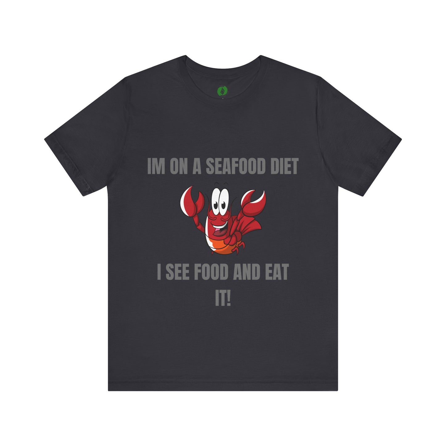 Funny Seafood Diet T-Shirt – Unisex Jersey Tee with Lobster Graphic Humour Joke Clothing