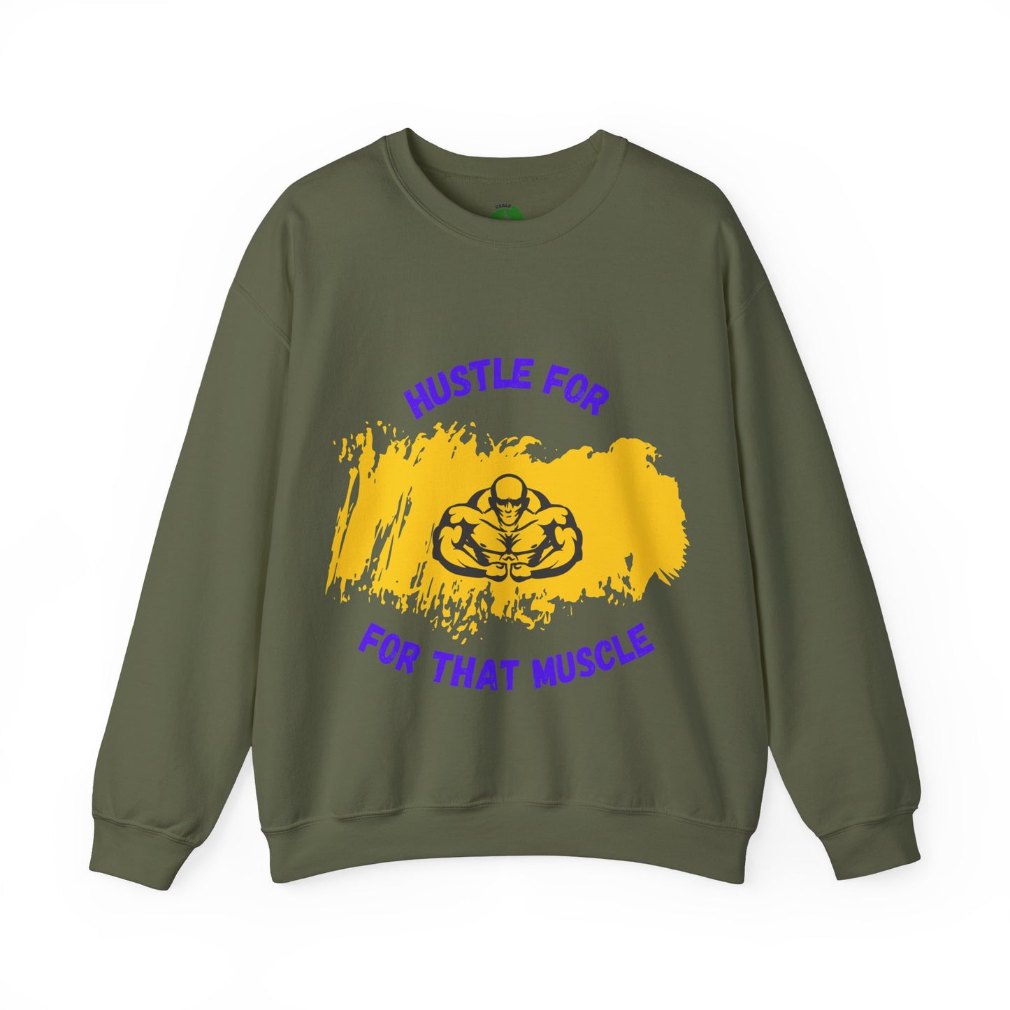 Hustle for That Muscle Crewneck Sweatshirt Gym Clothing Sweat Shirt