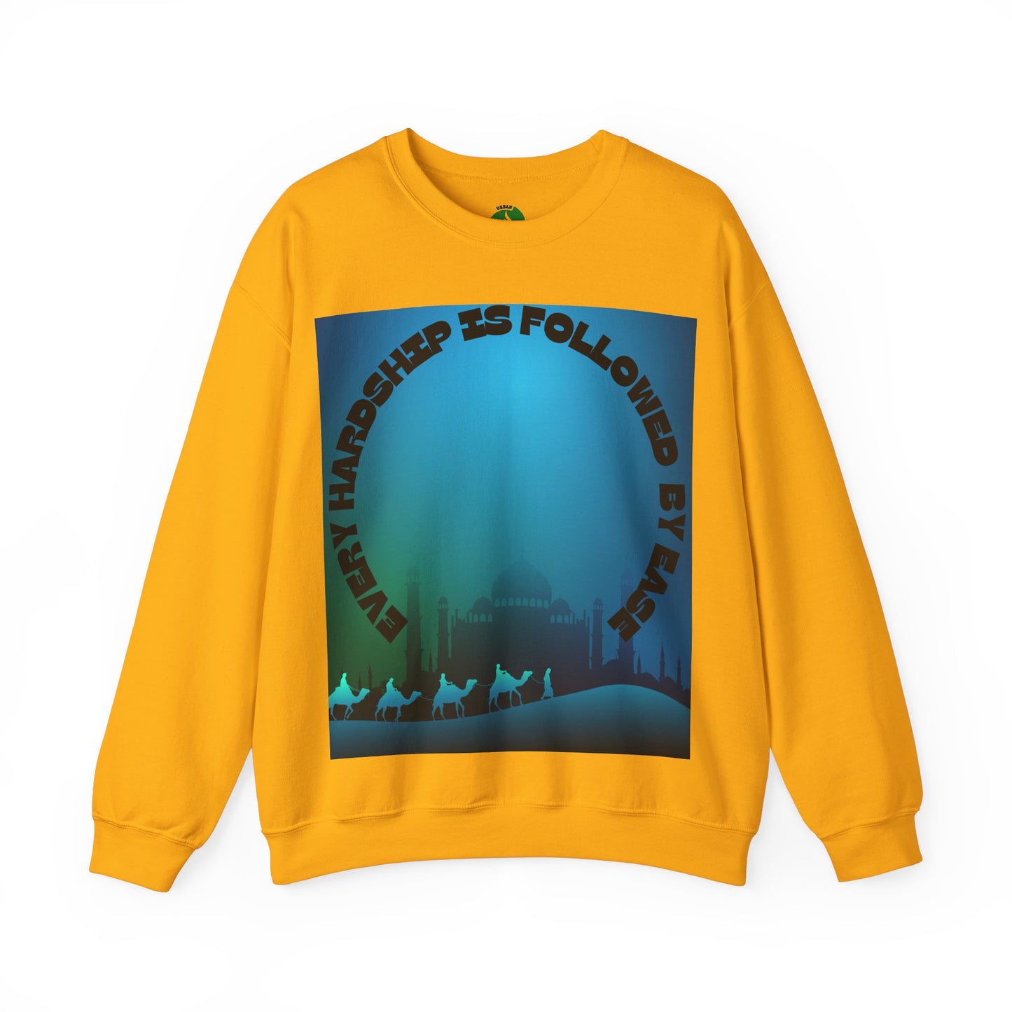 Inspirational Crewneck Sweatshirt - Every Hardship is Followed by Ease Modern Islamic Clothing