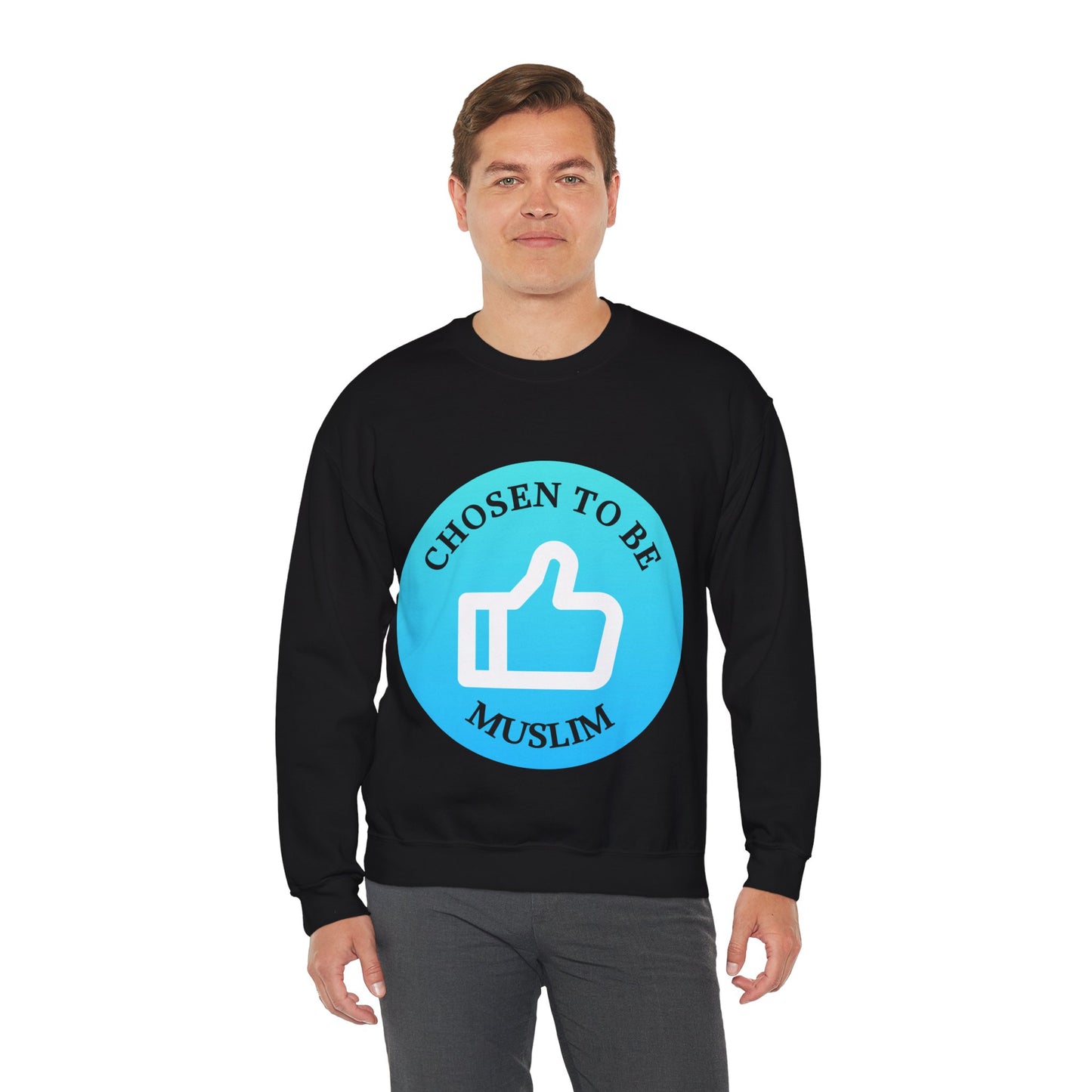 Chosen to Be Muslim Crewneck Sweatshirt - Unisex Heavy Blend Islamic Streetwear Sweat Shirt