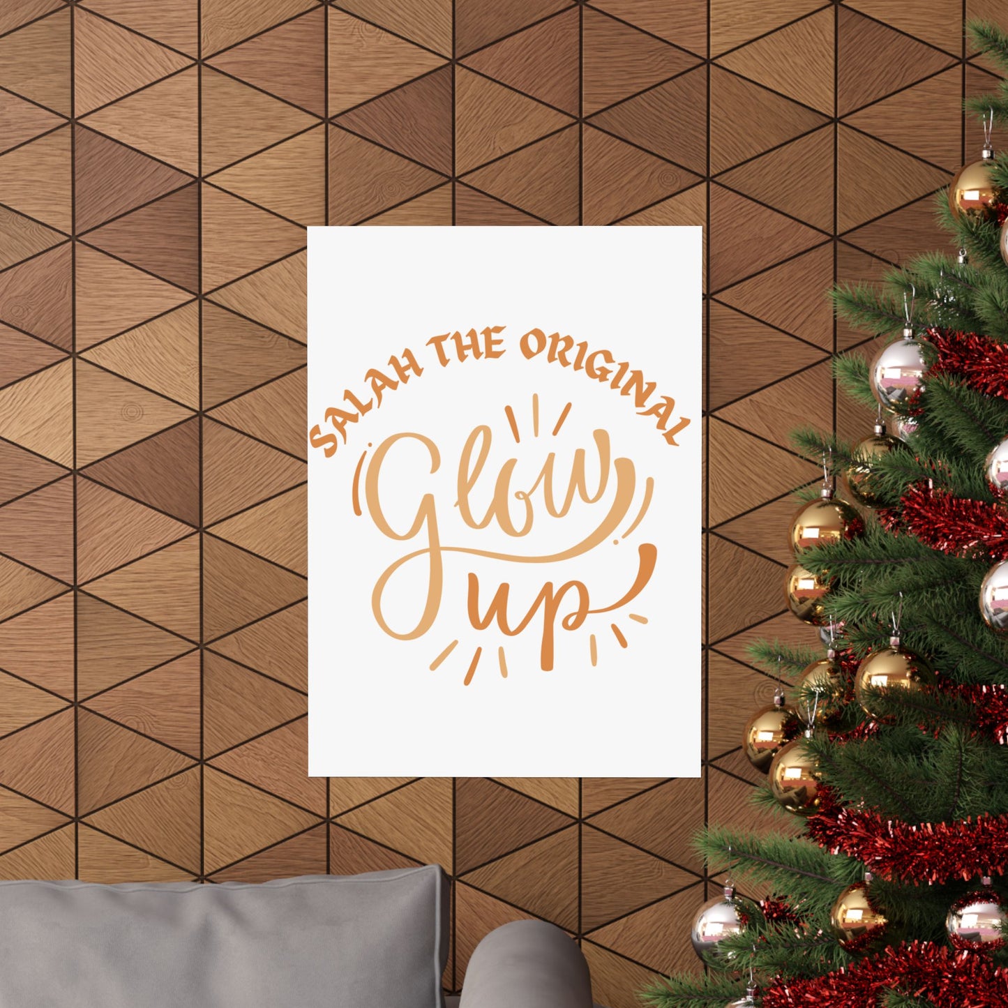 Inspirational Matte Vertical Poster - "Salah the Original Glow Up" Islamic Artwork Poster