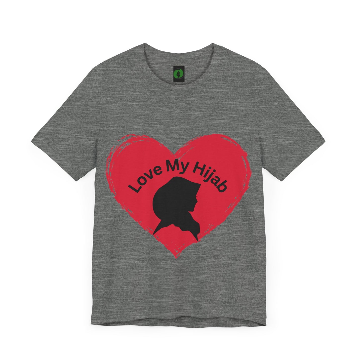 Love My Hijab Unisex Tee - Heart Design, Perfect for Everyday Wear Islamic Women Clothing