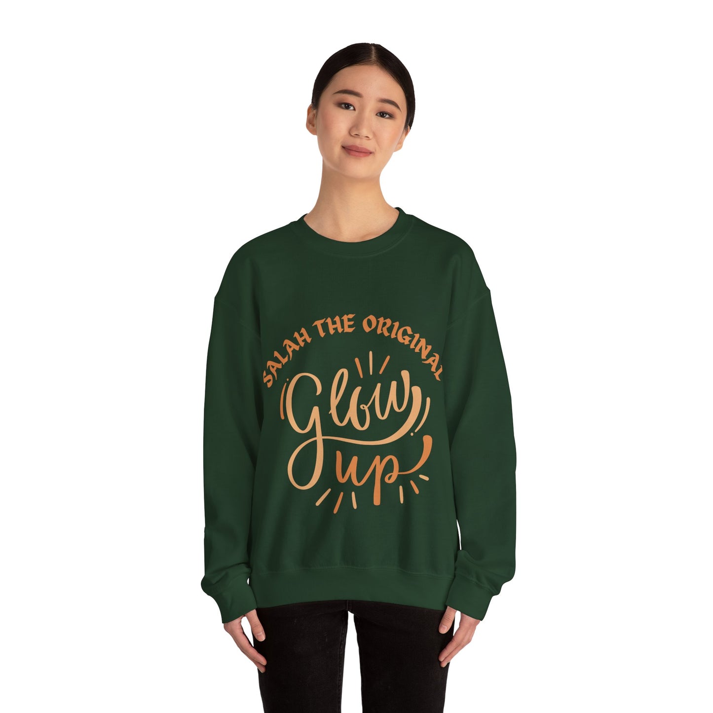 Salah Glow Up Crewneck Sweatshirt - Unisex Heavy Blend™ Muslim Fashion Sweat Shirt
