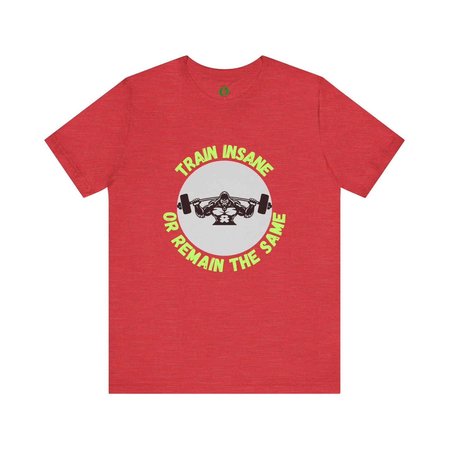 Motivational Fitness Tee - 'Train Insane or Remain the Same' Unisex Jersey Short Sleeve Humour Joke Clothing