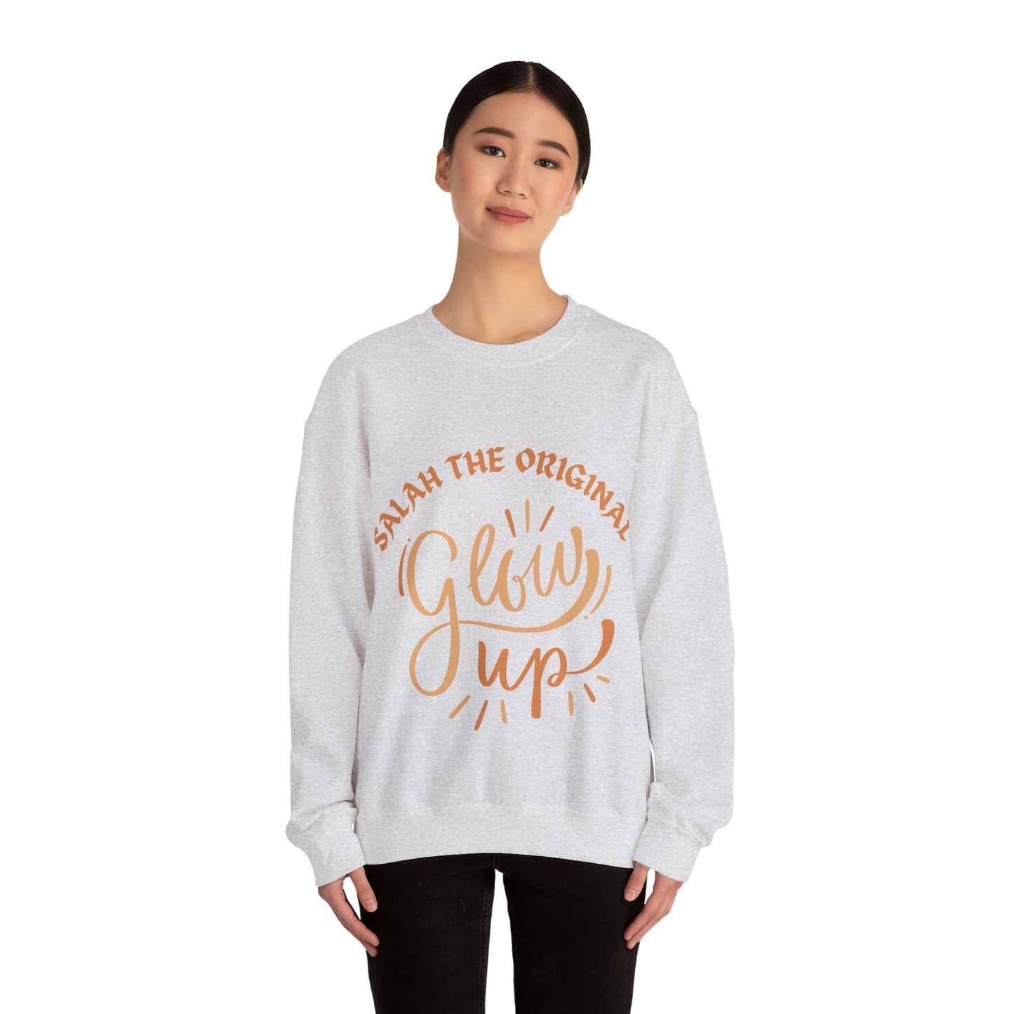 Salah Glow Up Crewneck Sweatshirt - Unisex Heavy Blend™ Muslim Fashion Sweat Shirt