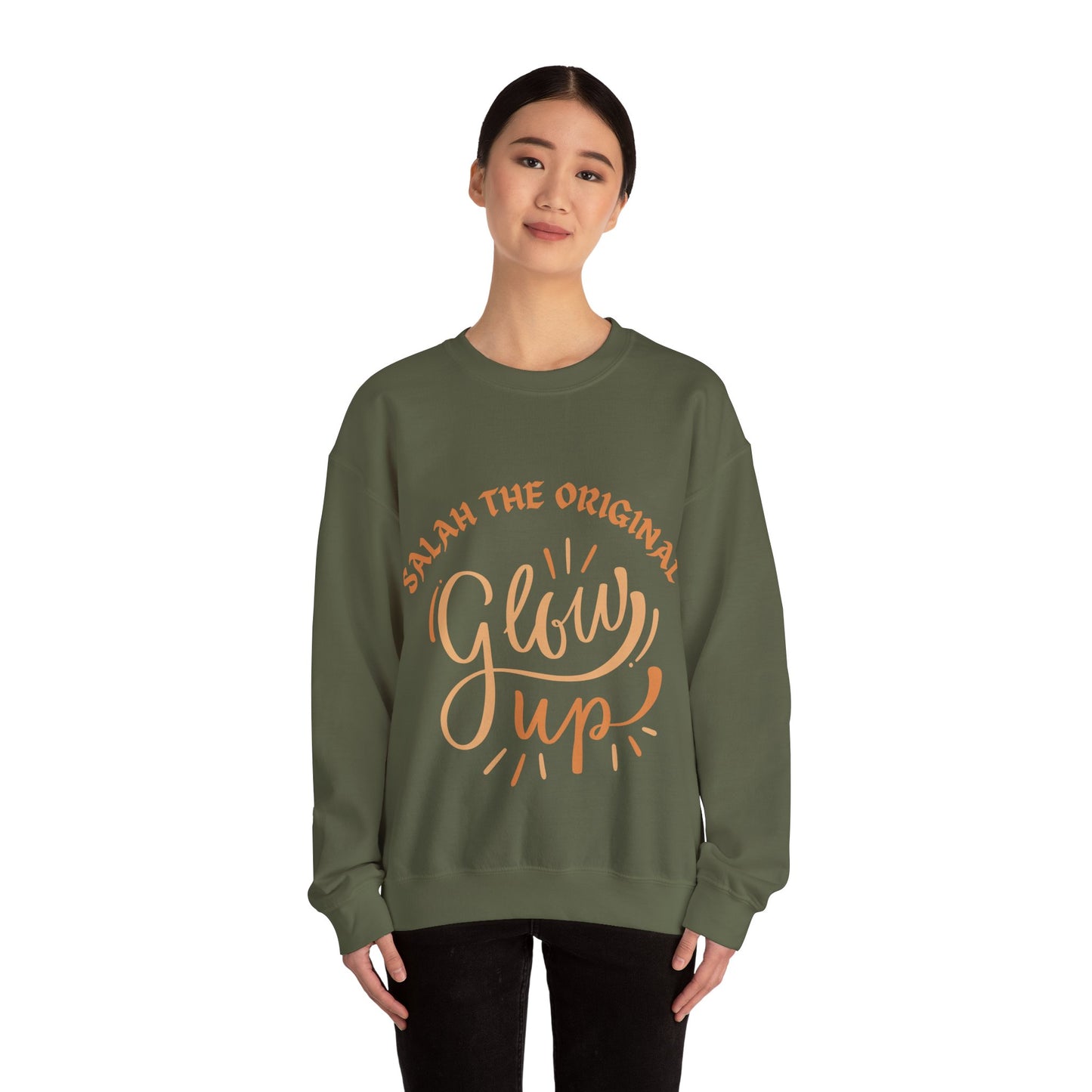Salah Glow Up Crewneck Sweatshirt - Unisex Heavy Blend™ Muslim Fashion Sweat Shirt