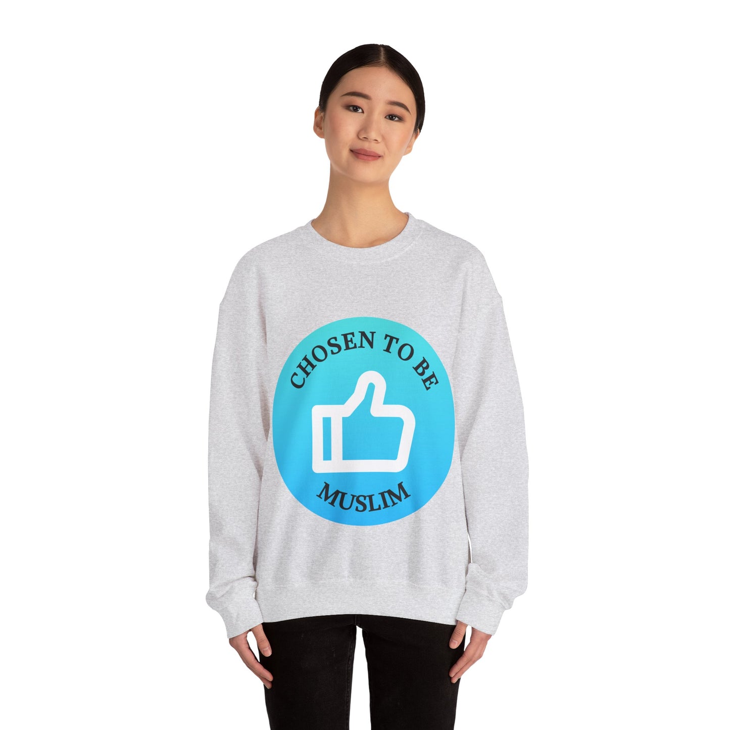 Chosen to Be Muslim Crewneck Sweatshirt - Unisex Heavy Blend Islamic Streetwear Sweat Shirt